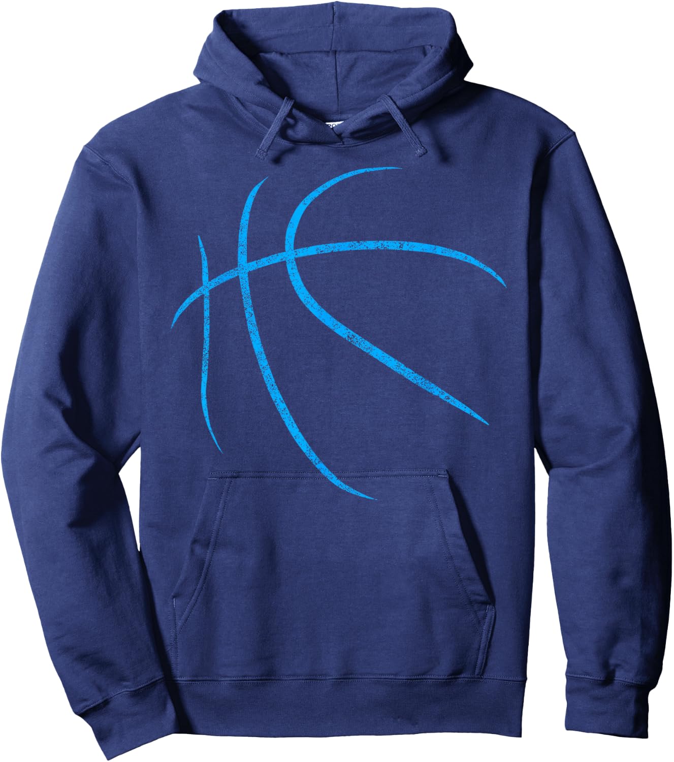 Blue basketball ball minimalist sports Hoodie - Hoodie | Navy