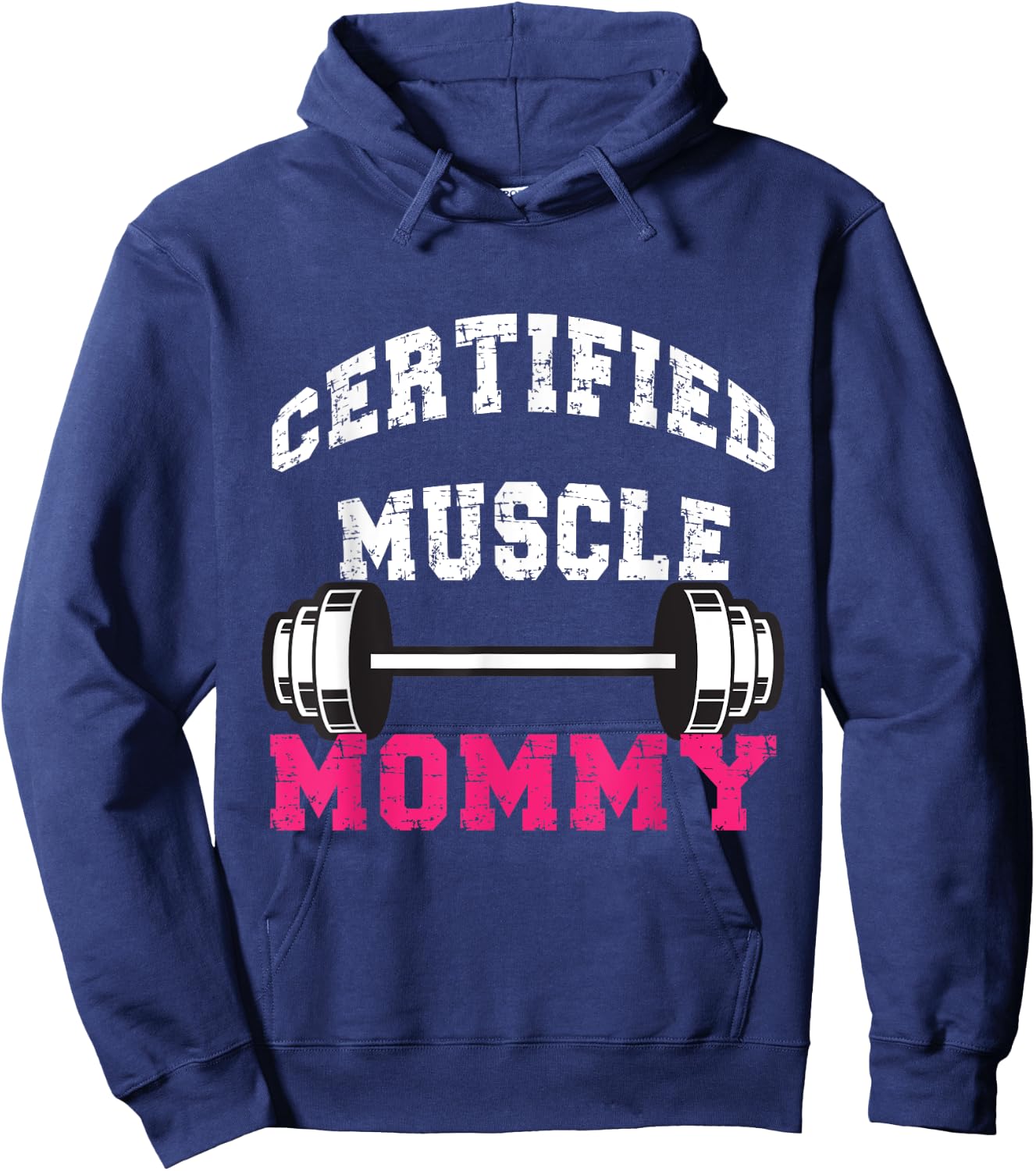 certified Muscle Mommy Pump Cover Hoodie - Hoodie | Navy