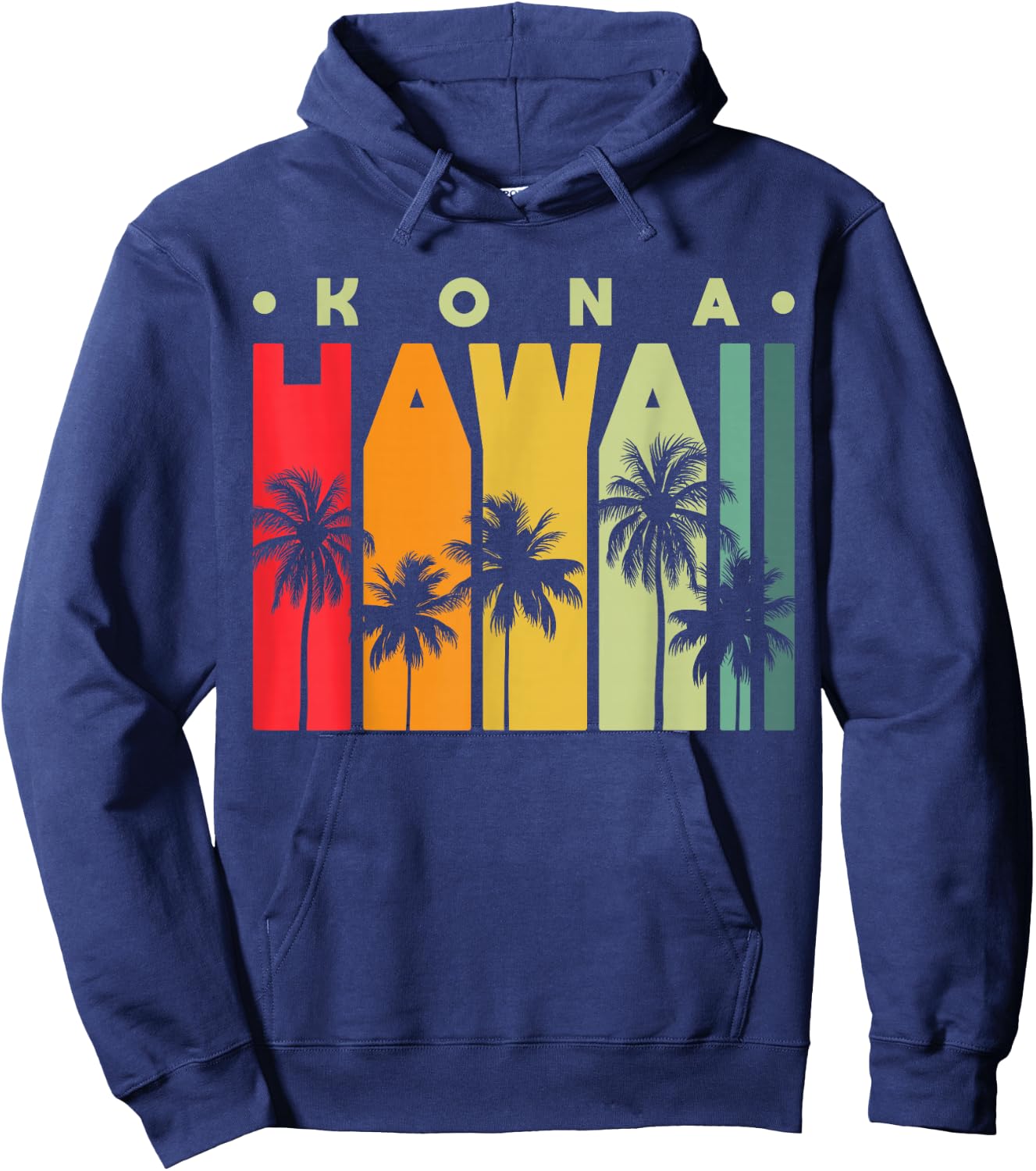 Islands Vintage Souvenir Kona Hawaii Hoodie - Hoodie | Navy