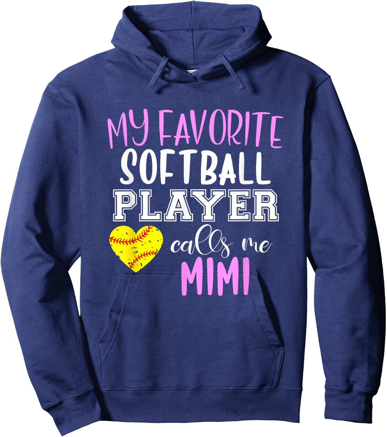My Favorite Softball Player Call Me Mimi Hoodie - Hoodie | Navy