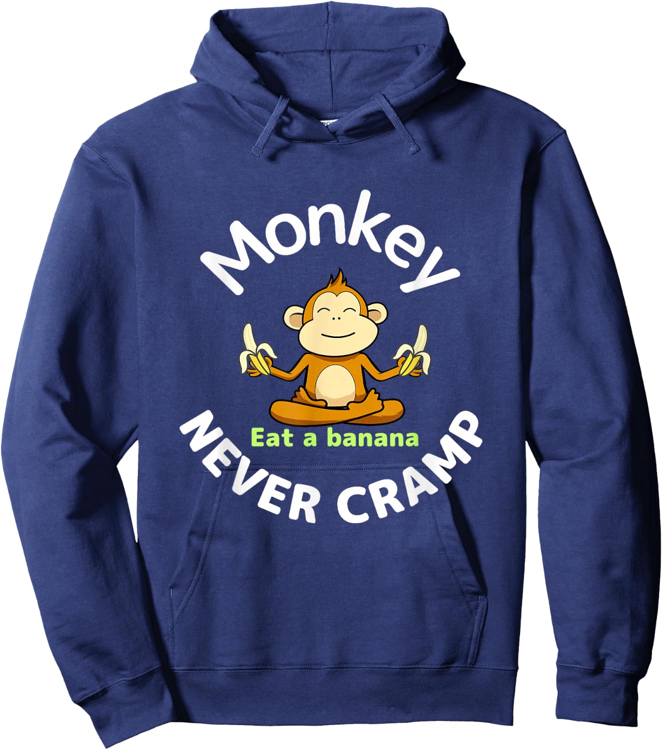 Monkey never cramp Eat a banana Hoodie - Hoodie | Navy