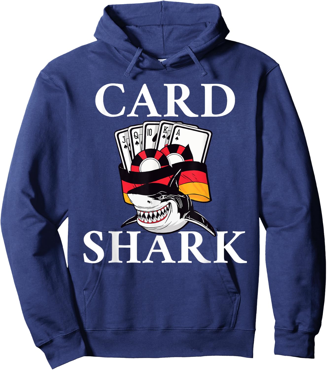 Card Shark Game Playing Cards Poker Hoodie - Hoodie | Navy