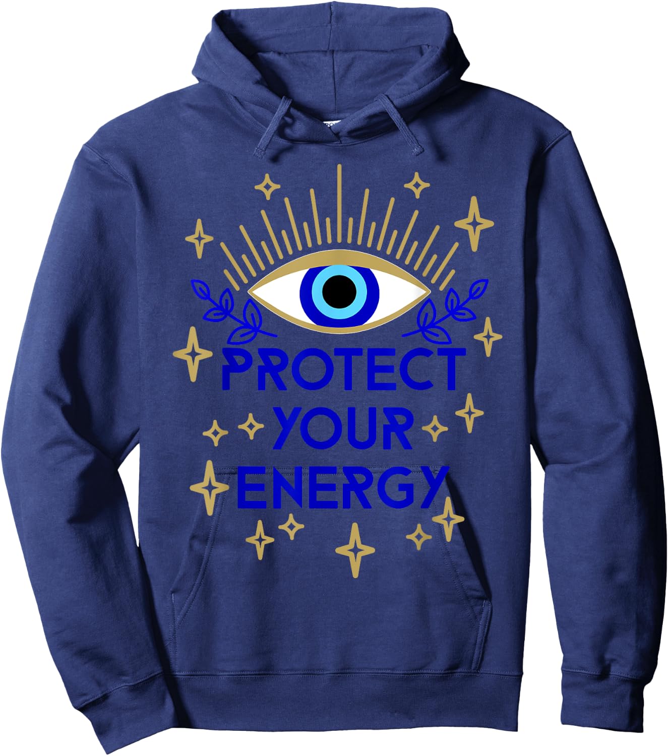 Mal de Ojo Evil Eye Protect Your Energy Hoodie - Hoodie | Navy