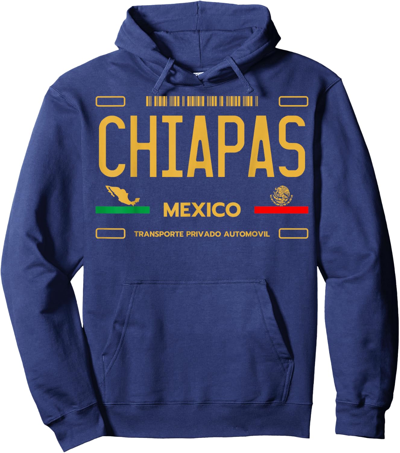 Chiapas License Plate Aesthetic, Mexico Chiapas Hoodie - Hoodie | Navy