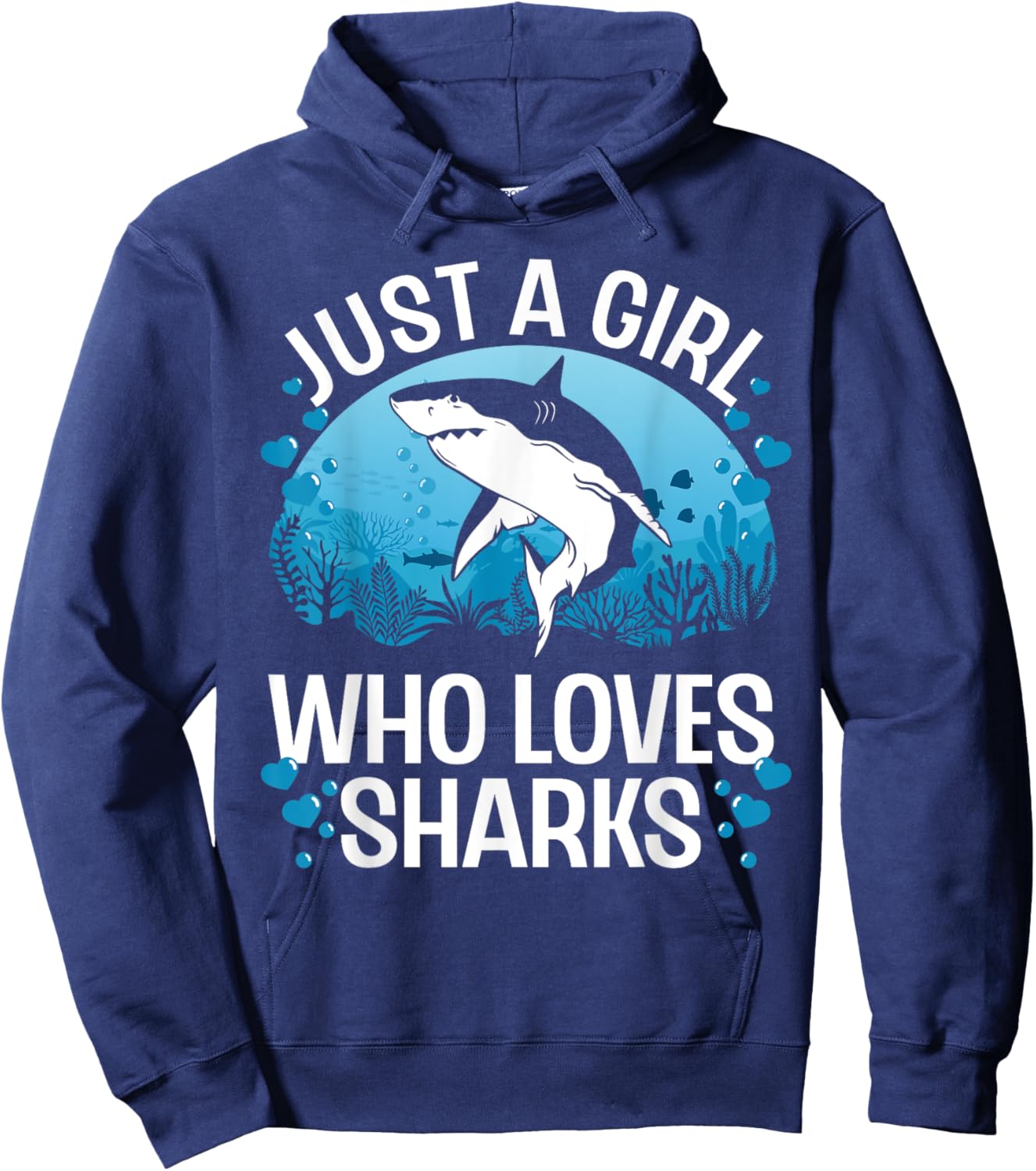 Cool Shark Girls Kids Shark Whale Shark Lover Hoodie - Hoodie | Navy