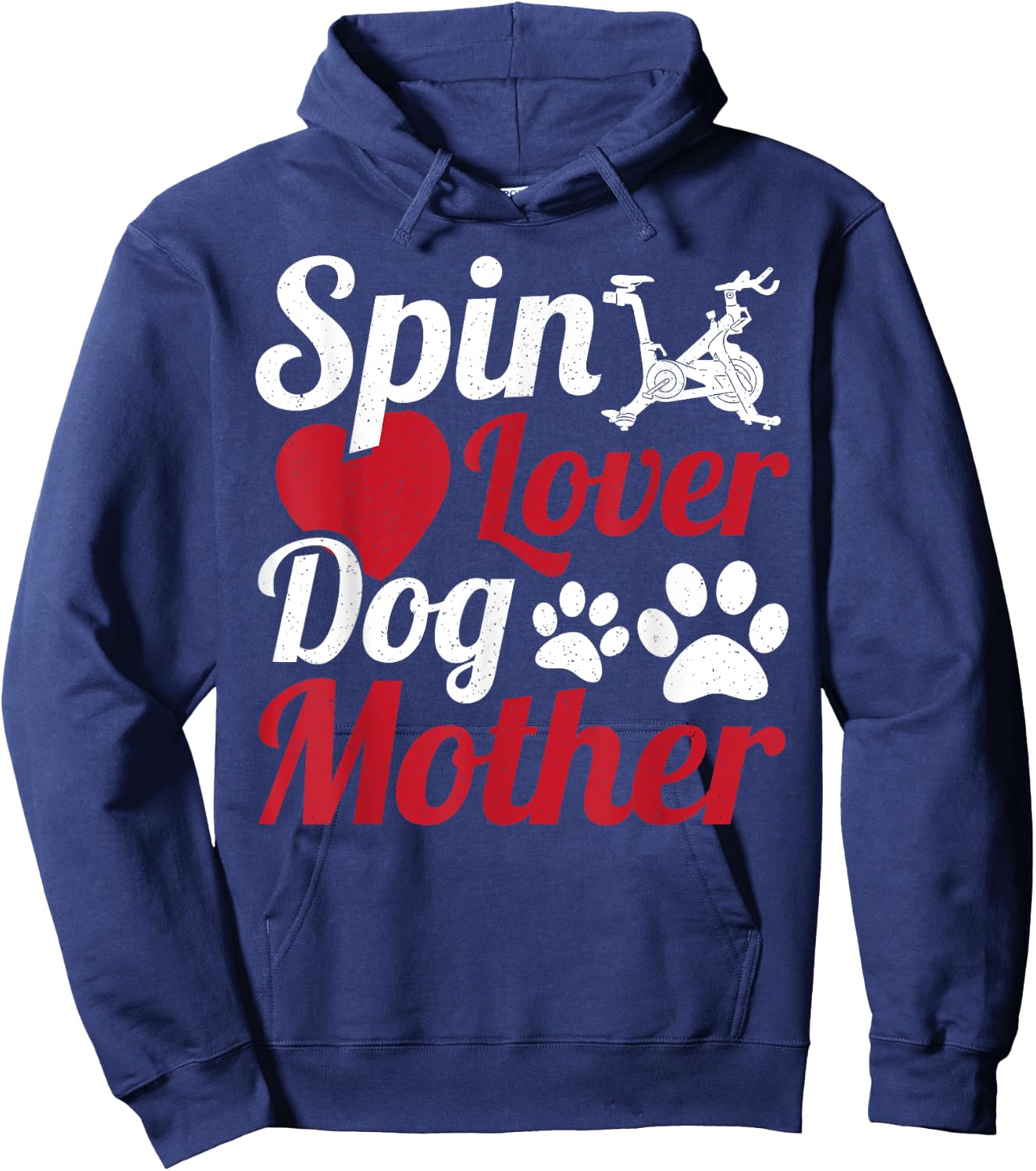 Spin Lover Dog Mother Cycle Spinning Class Hoodie - Hoodie | Navy