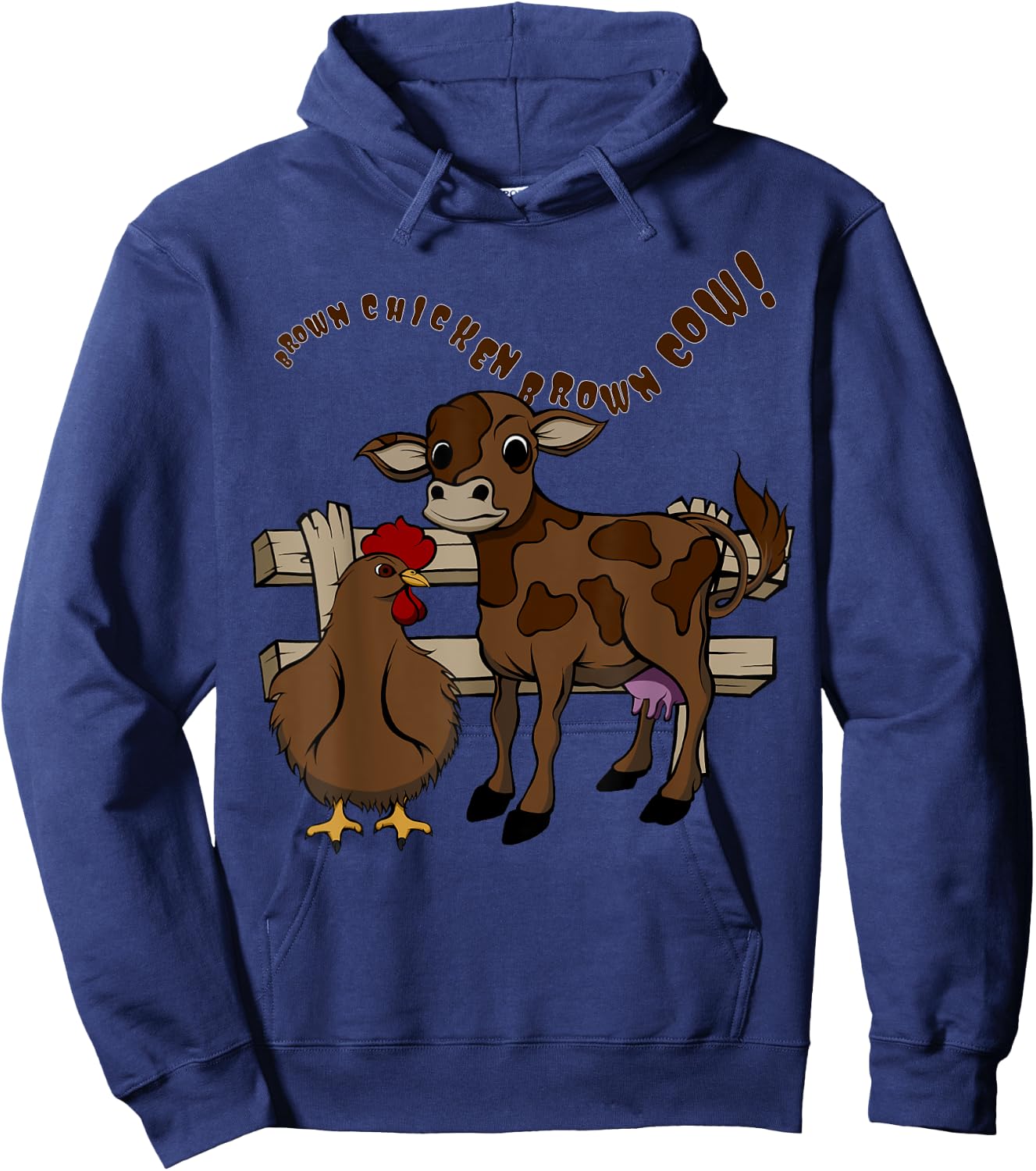 Brown Chicken Brown Cow Hoodie - Hoodie | Navy