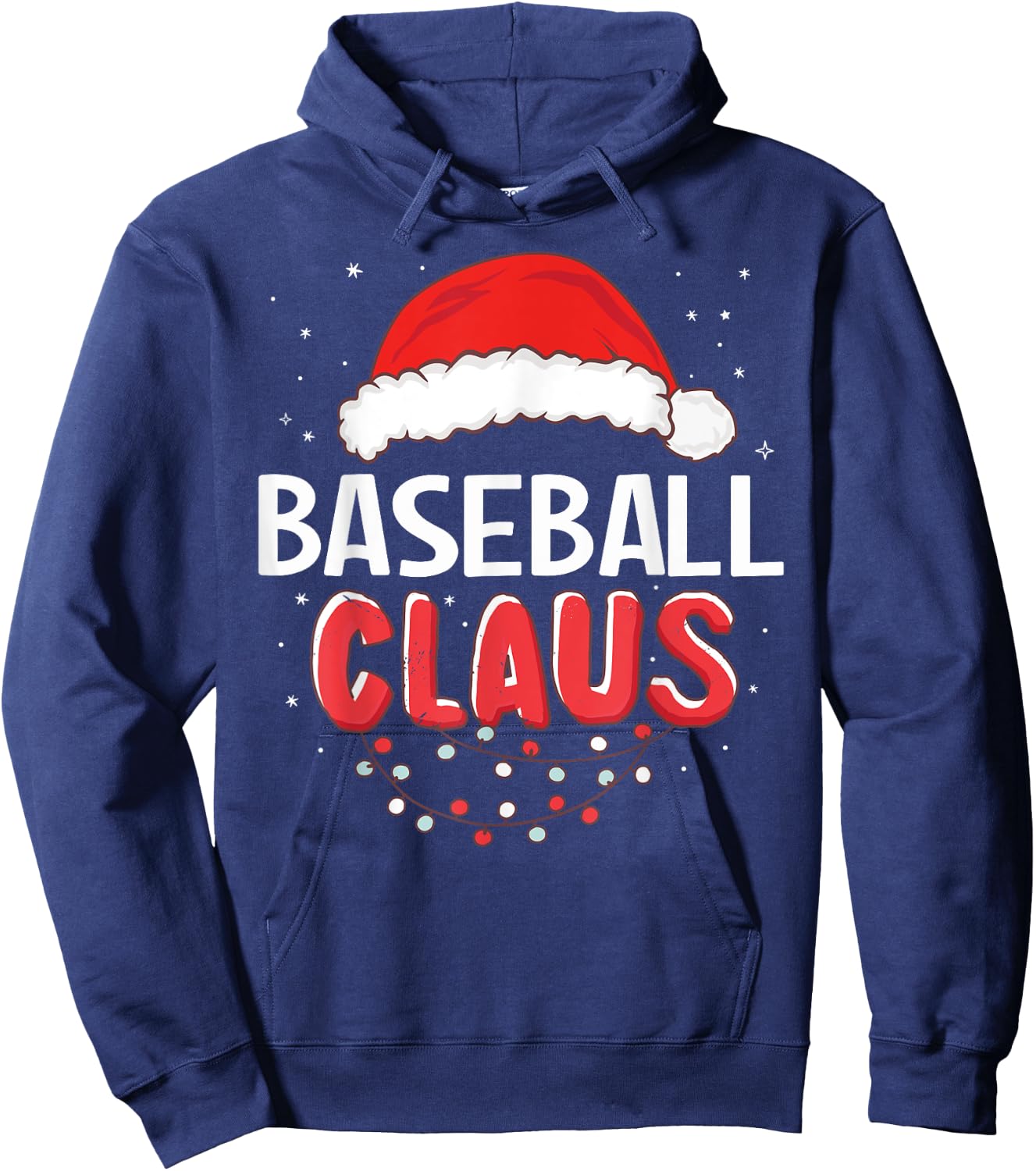 Baseball Santa Claus Christmas Matching Costume Hoodie - Hoodie | Navy