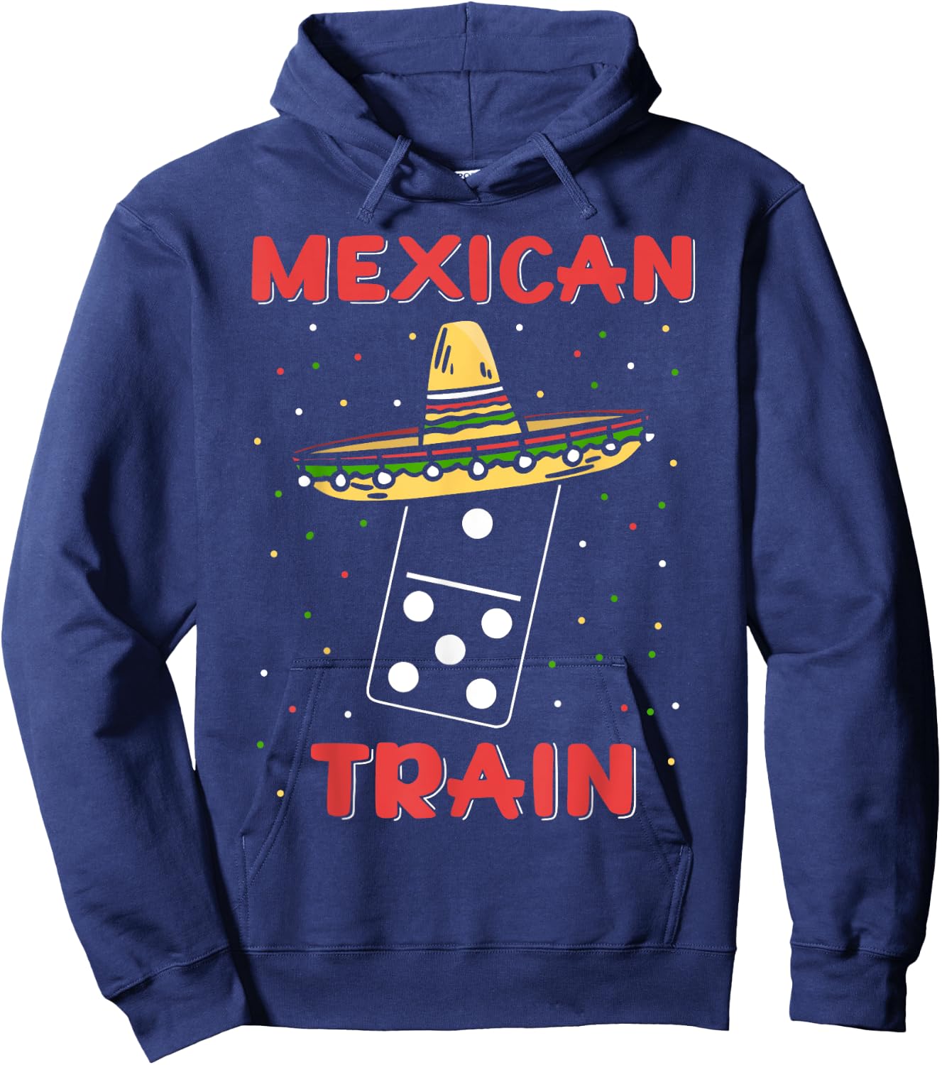 Funny Mexican Trains Dominoes Hoodie - Hoodie | Navy