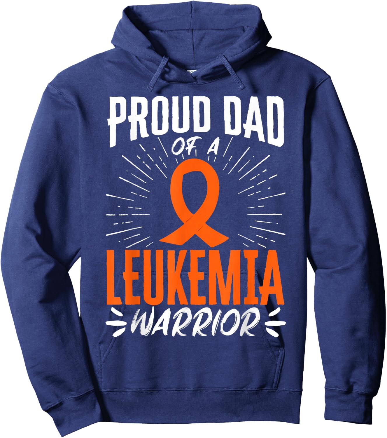 Proud Dad of a Leukemia Warrior Hoodie - Hoodie | Navy
