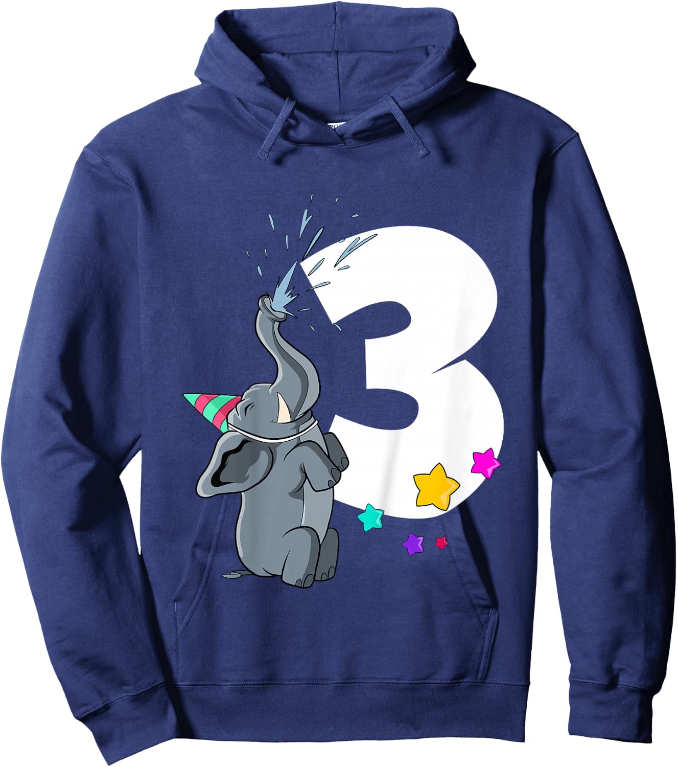 Elephant 3rd birthday 3 years old Hoodie - Hoodie | Navy
