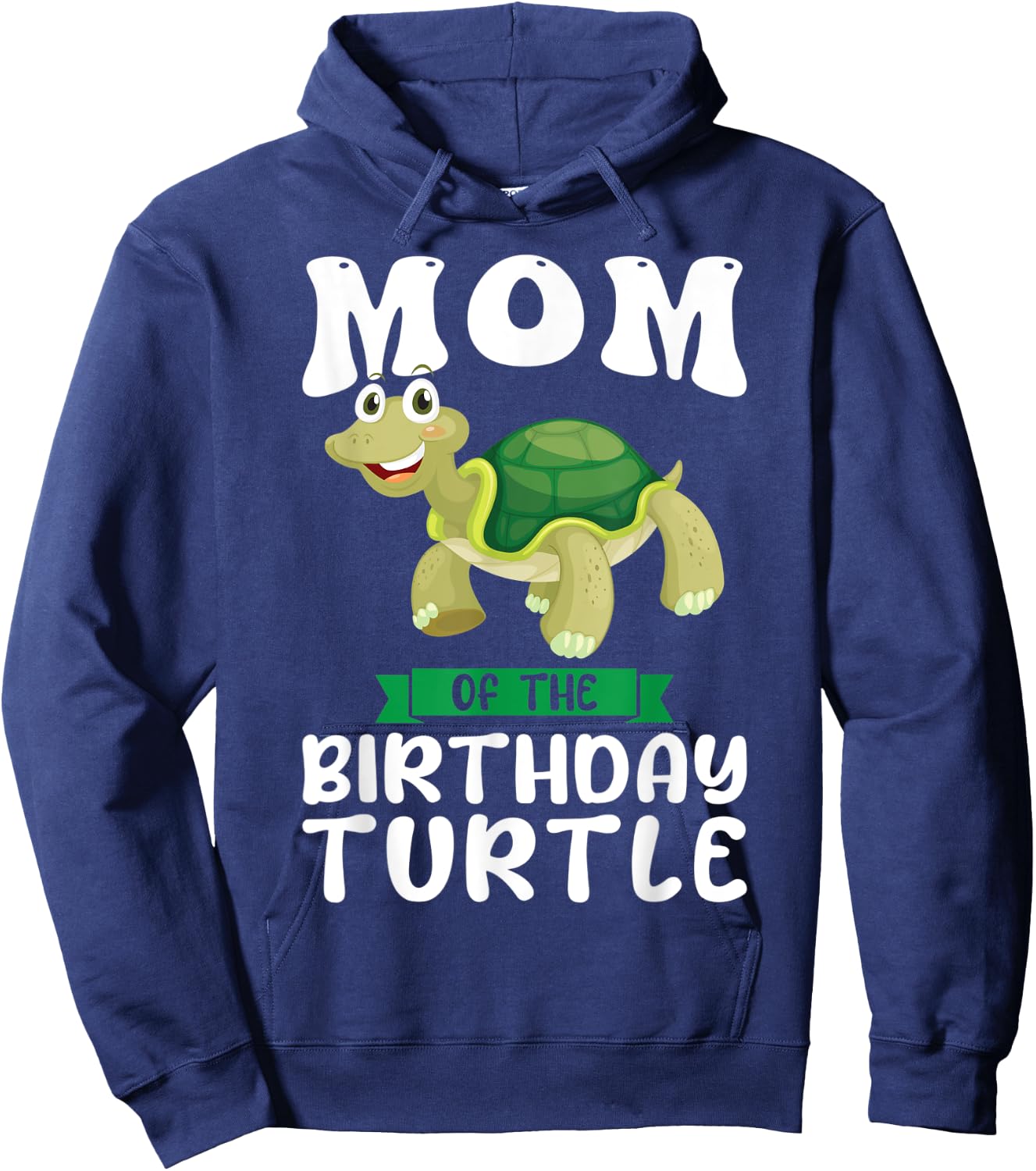 Mom of the Birthday Turtle Birthday Hoodie - Hoodie | Navy