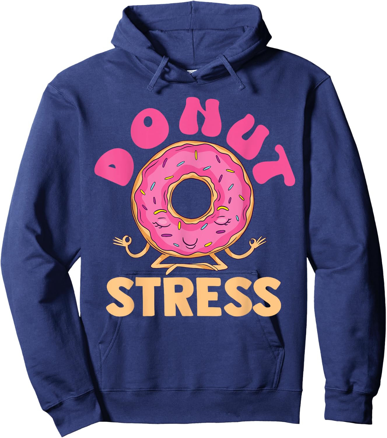 Cute Meditating Baking Donut Stress for Bakers Hoodie - Hoodie | Navy