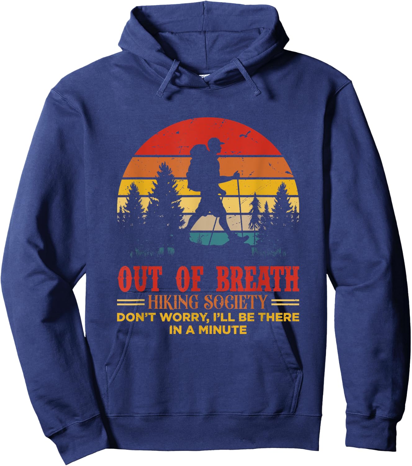 Out Of Breath Hiking Society Hoodie - Hoodie | Navy