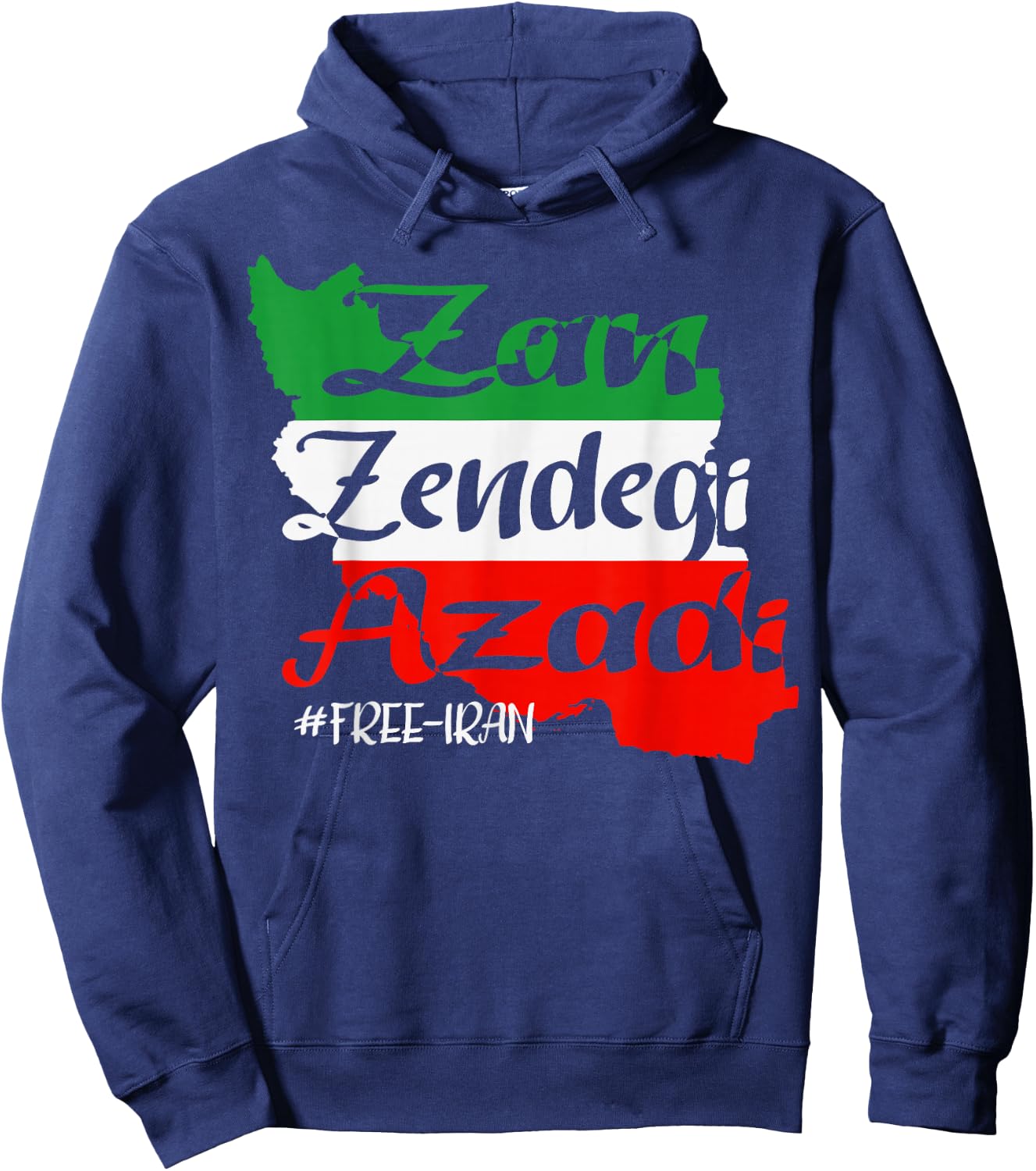 Zan Zendegi Azadi iran Hoodie - Hoodie | Navy