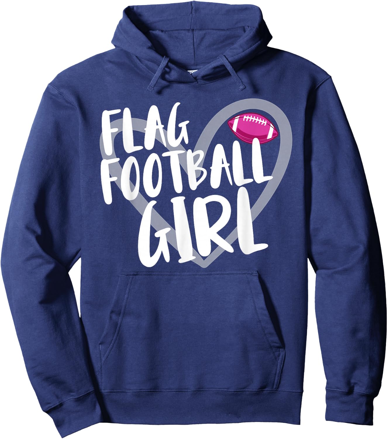 Flag Football Girl Hoodie - Hoodie | Navy