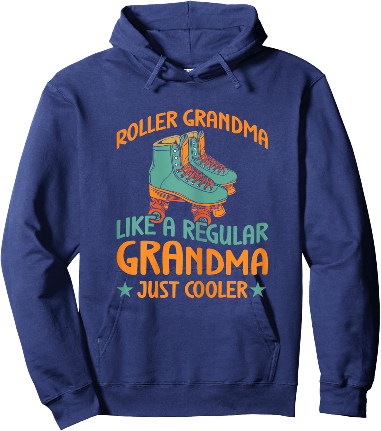 Funny Roller Skate Grandma Roller Skating Hoodie - Hoodie | Navy