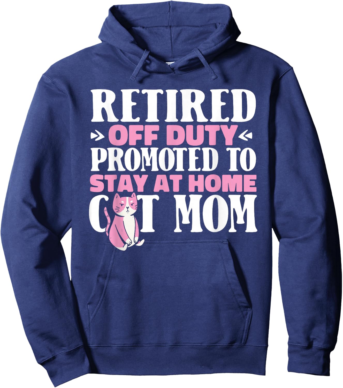 Retired Cat - Pensioner Retire Retirement Hoodie - Hoodie | Navy