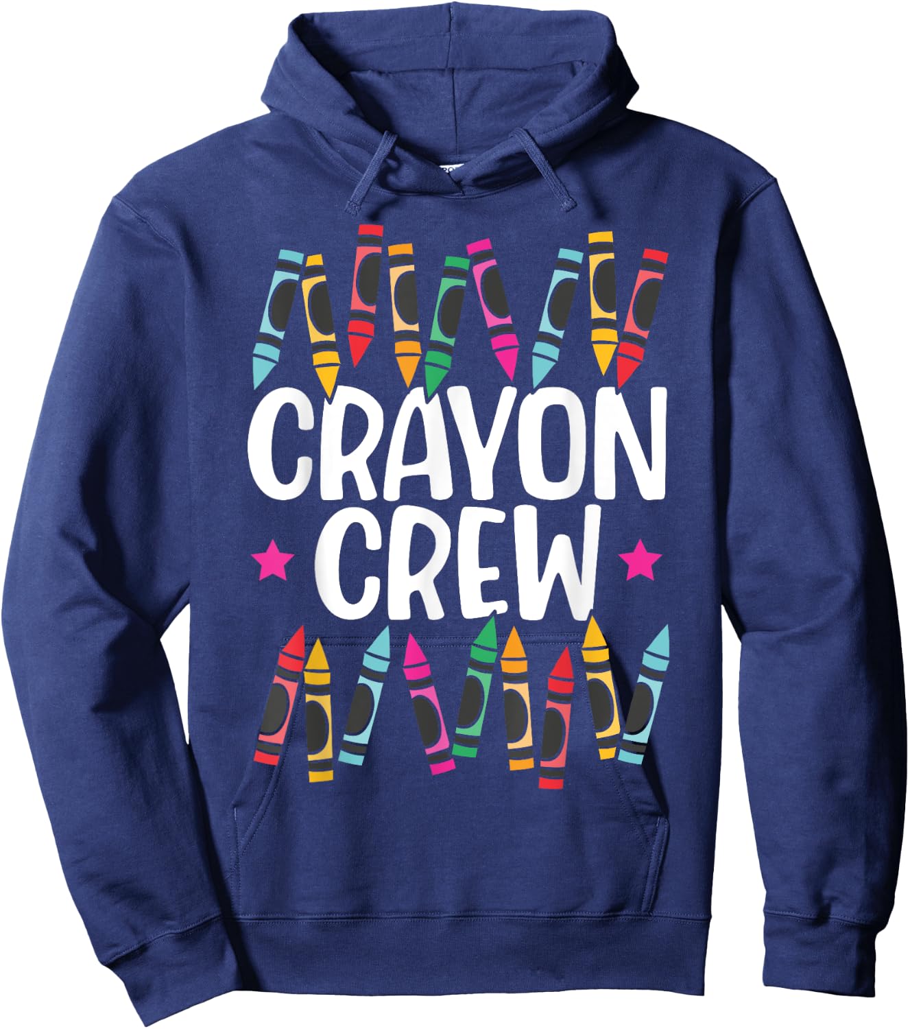 Crayon Crew Coloring Artistic Drawing Color Hoodie - Hoodie | Navy
