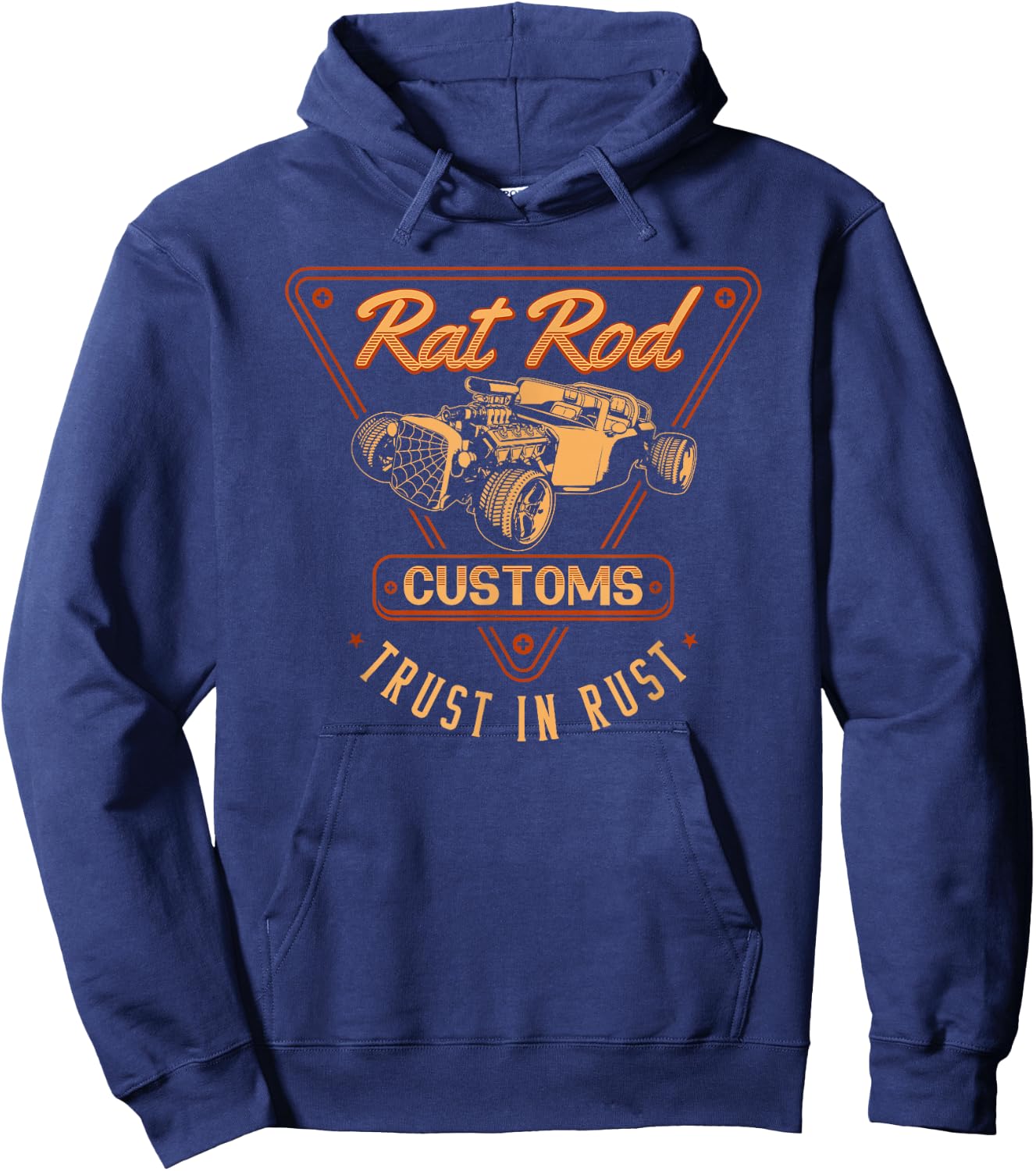 Rat Rod Customs, Vintage Hot Rod Hoodie - Hoodie | Navy