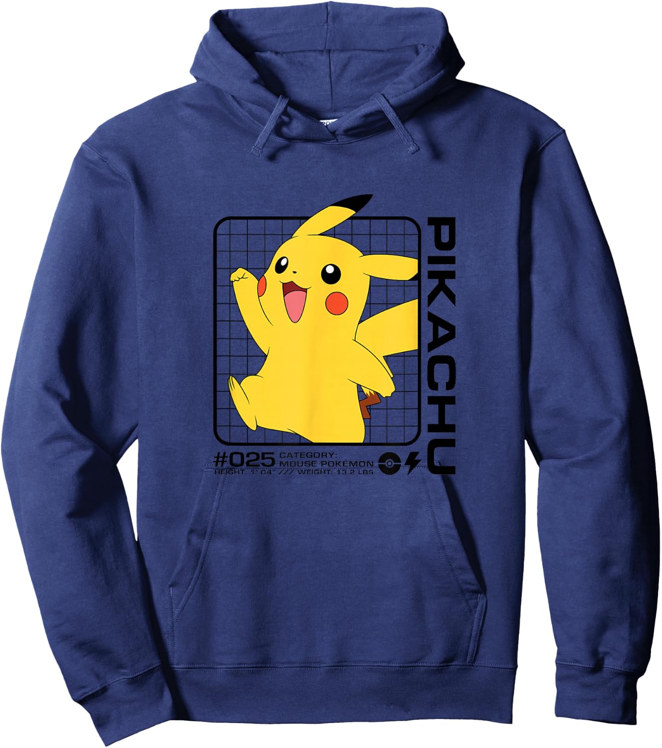 Pokémon - Pikachu Stats Hoodie - Hoodie | Navy