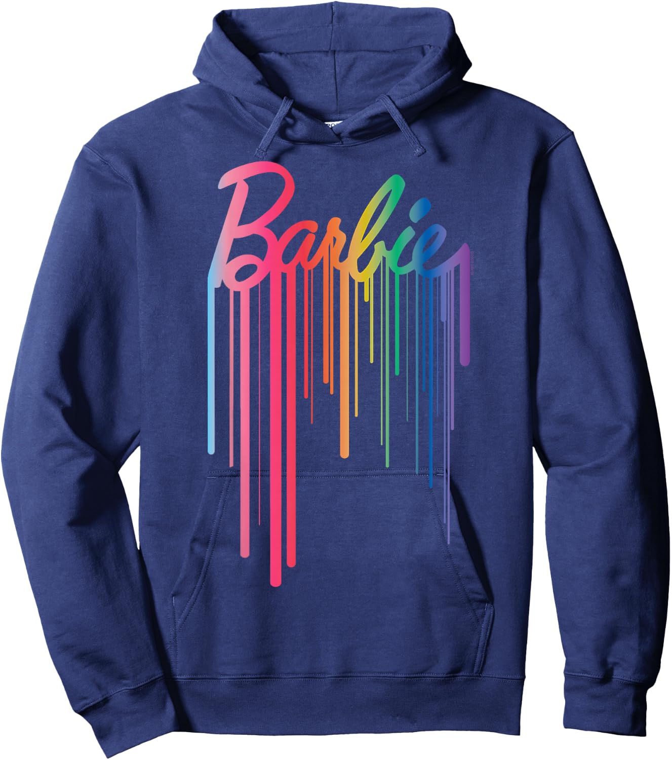 Barbie - Logo Rainbow Drip Hoodie - Hoodie | Navy