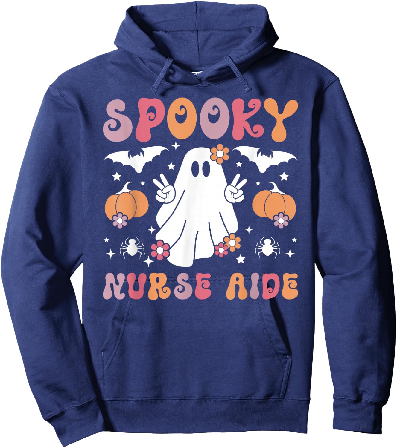 Spooky Nurse Aide Halloween Nursing Aides Hoodie - Hoodie | Navy