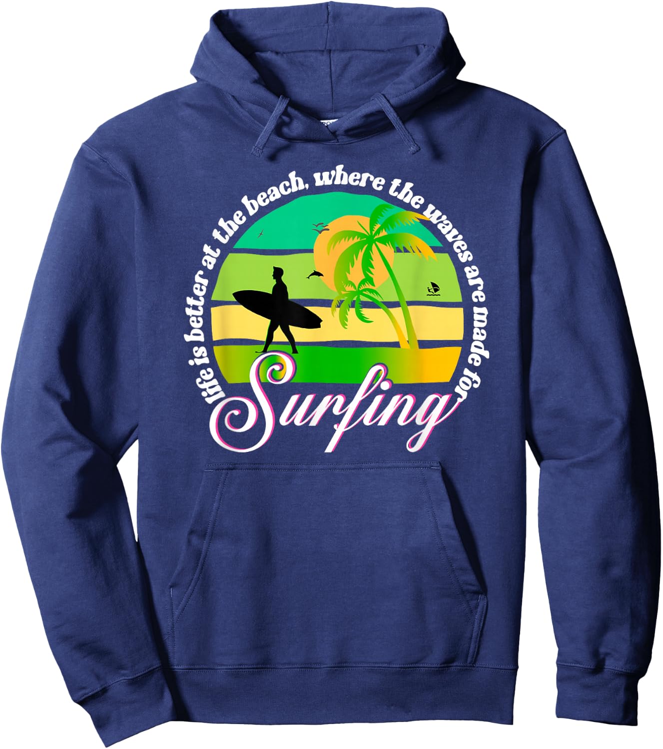 Life is Better at The Beach Hoodie - Hoodie | Navy