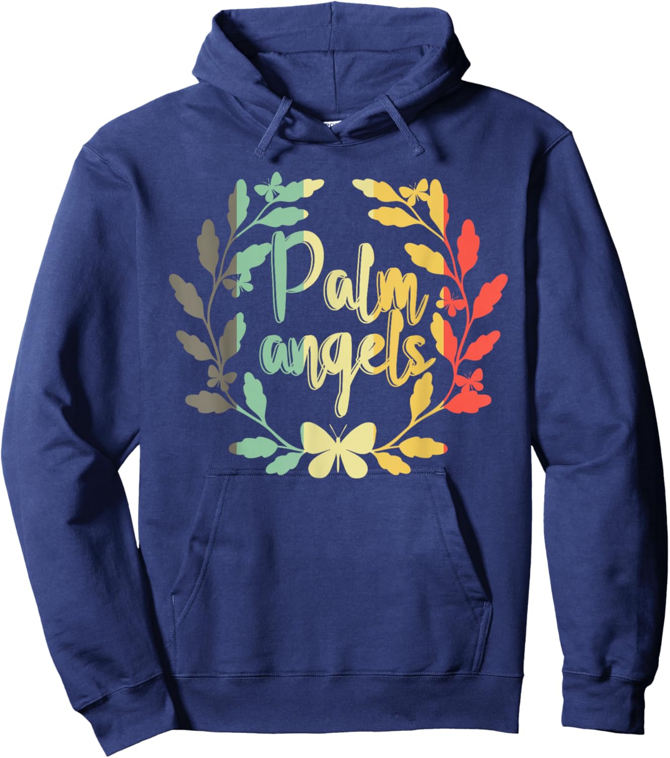Palm Angels Butterfly Flower Lovers Hoodie - Hoodie | Navy