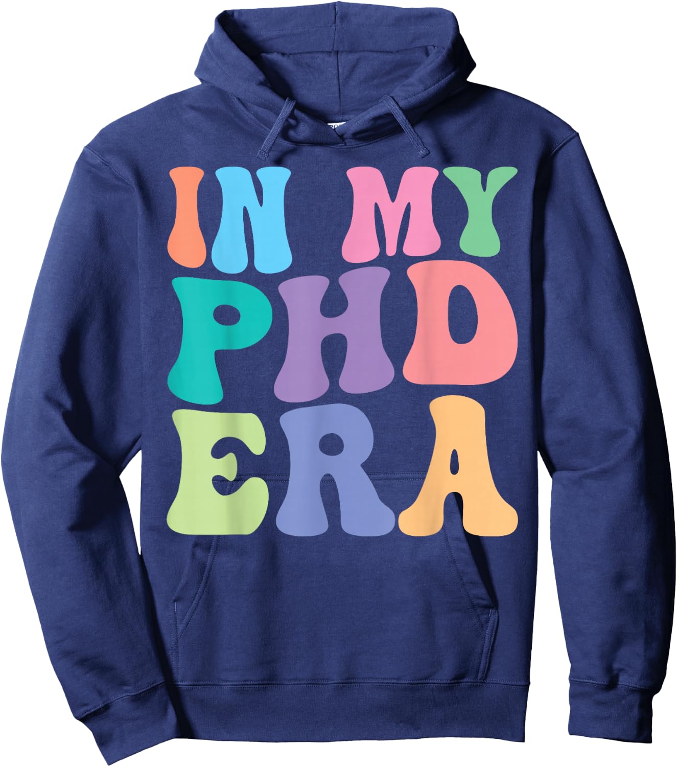 PHD Retro Groovy In My PHD Era Hoodie - Hoodie | Navy