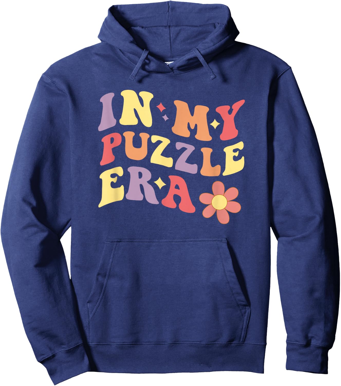 In My Puzzle Era Funny Jigsaw Puzzle - Black, Multicolor - Women's -Adults - Small - Short Sleeve - - Classic Fit - Cotton 65%, Polyester 35% Hoodie - Hoodie | Navy