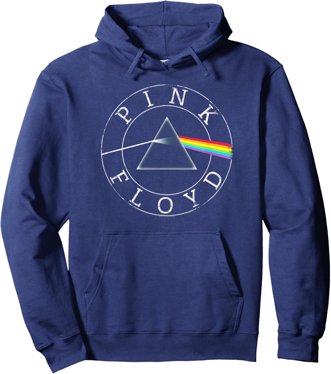 Pink Floyd Rock Band Prism Circle Logo Hoodie - Hoodie | Navy