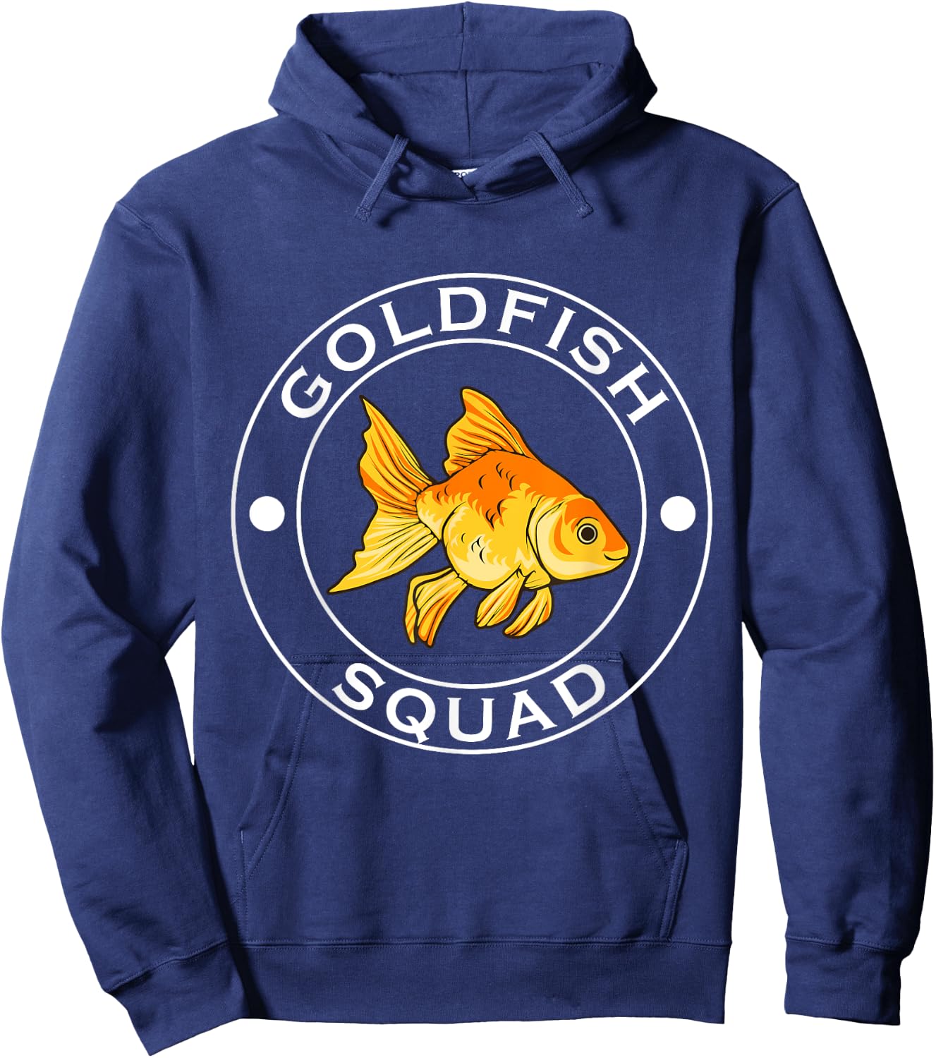 Goldfish Squad Cute Goldfish Swimming Hoodie - Hoodie | Navy