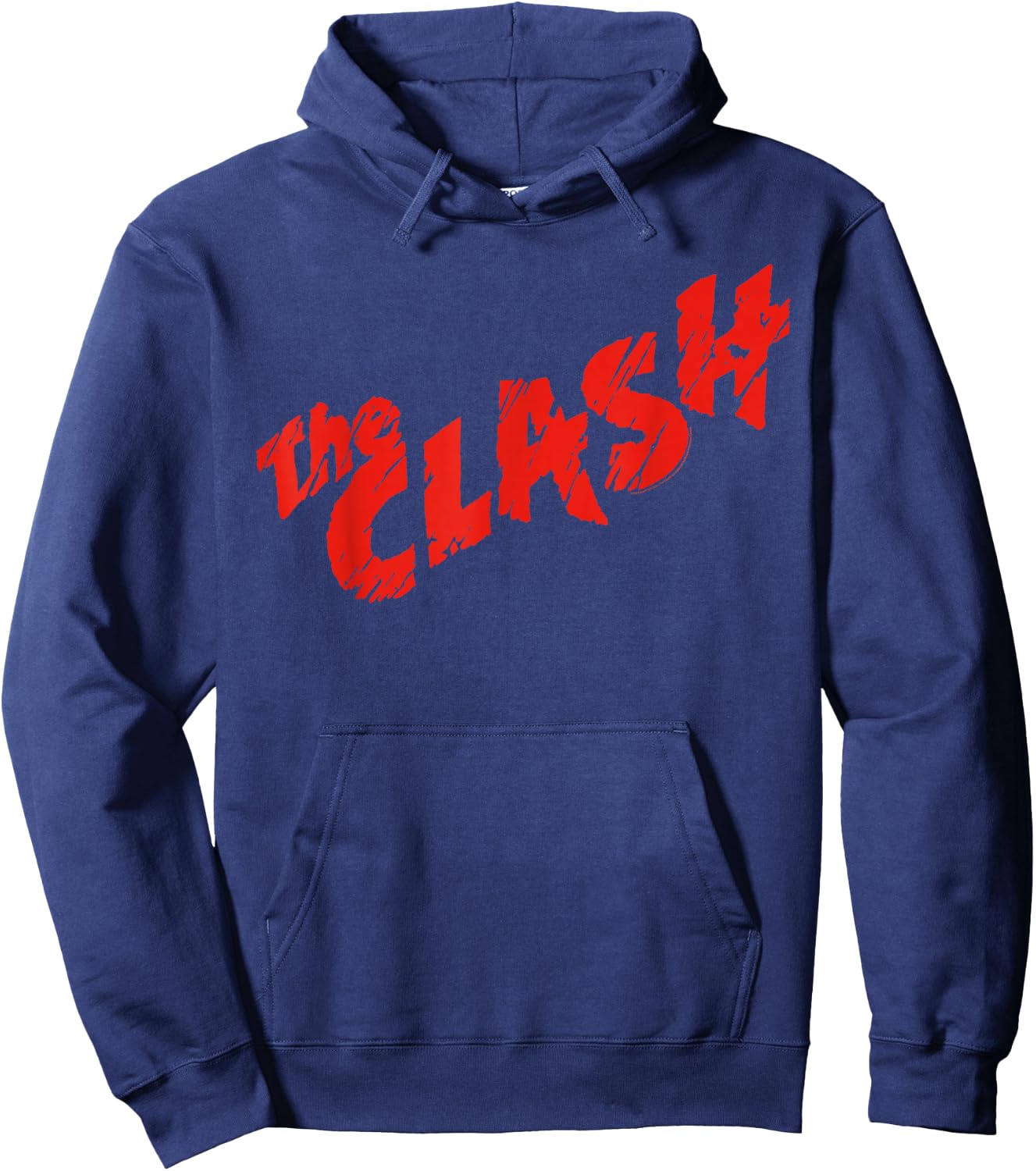 The Clash - Scratched Red Logo Hoodie - Hoodie | Navy