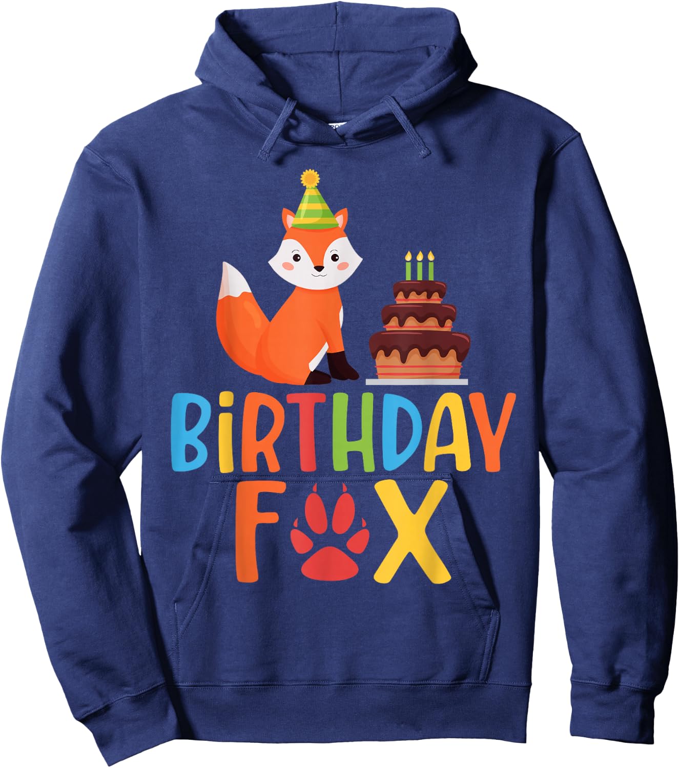 Birthday Fox Birthday Hoodie - Hoodie | Navy