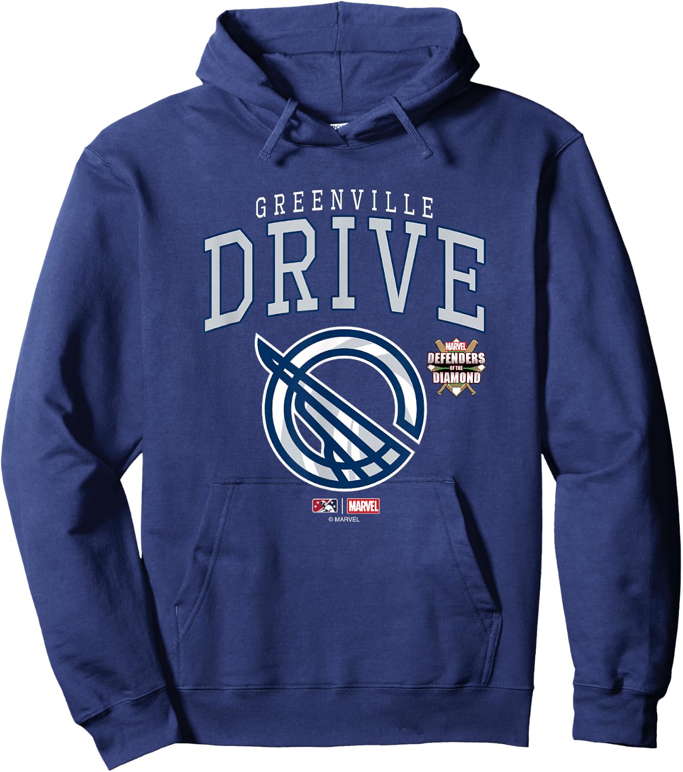 Marvel x MiLB Greenville Drive Big Chest Logo Hoodie - Hoodie | Navy