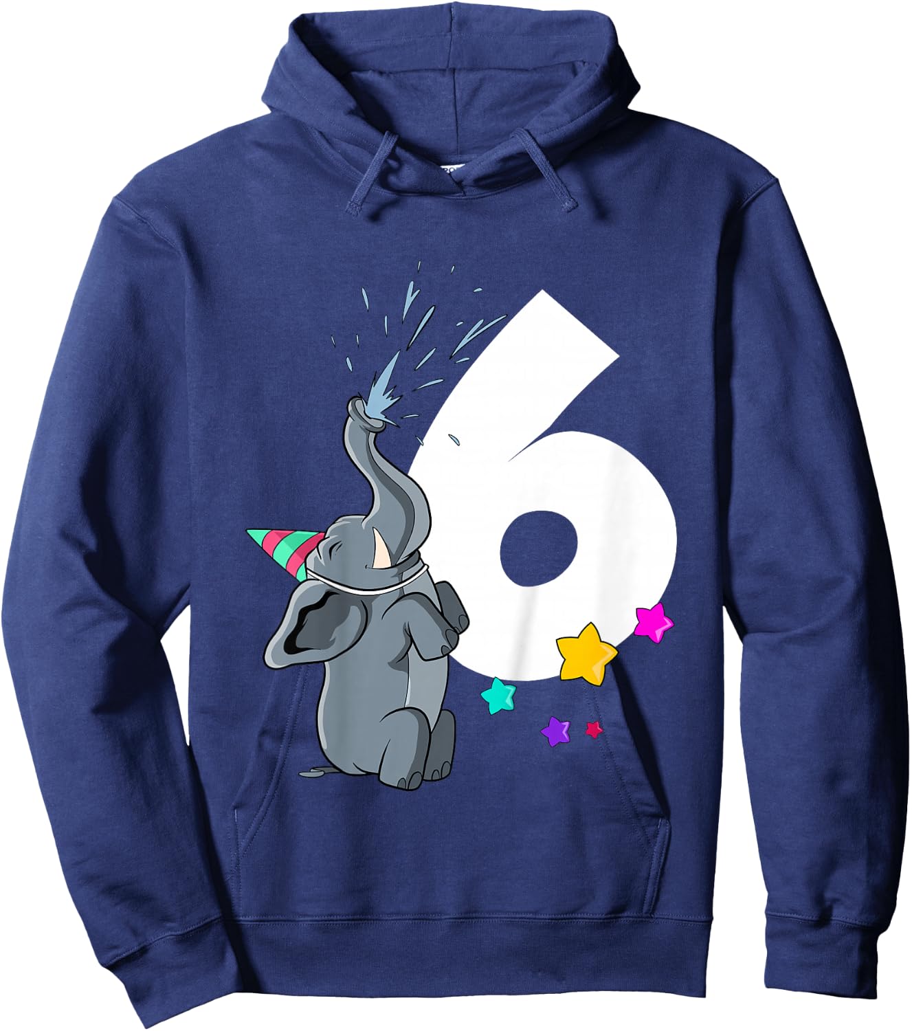 Kids Elephant 6th birthday 6 years old Hoodie - Hoodie | Navy
