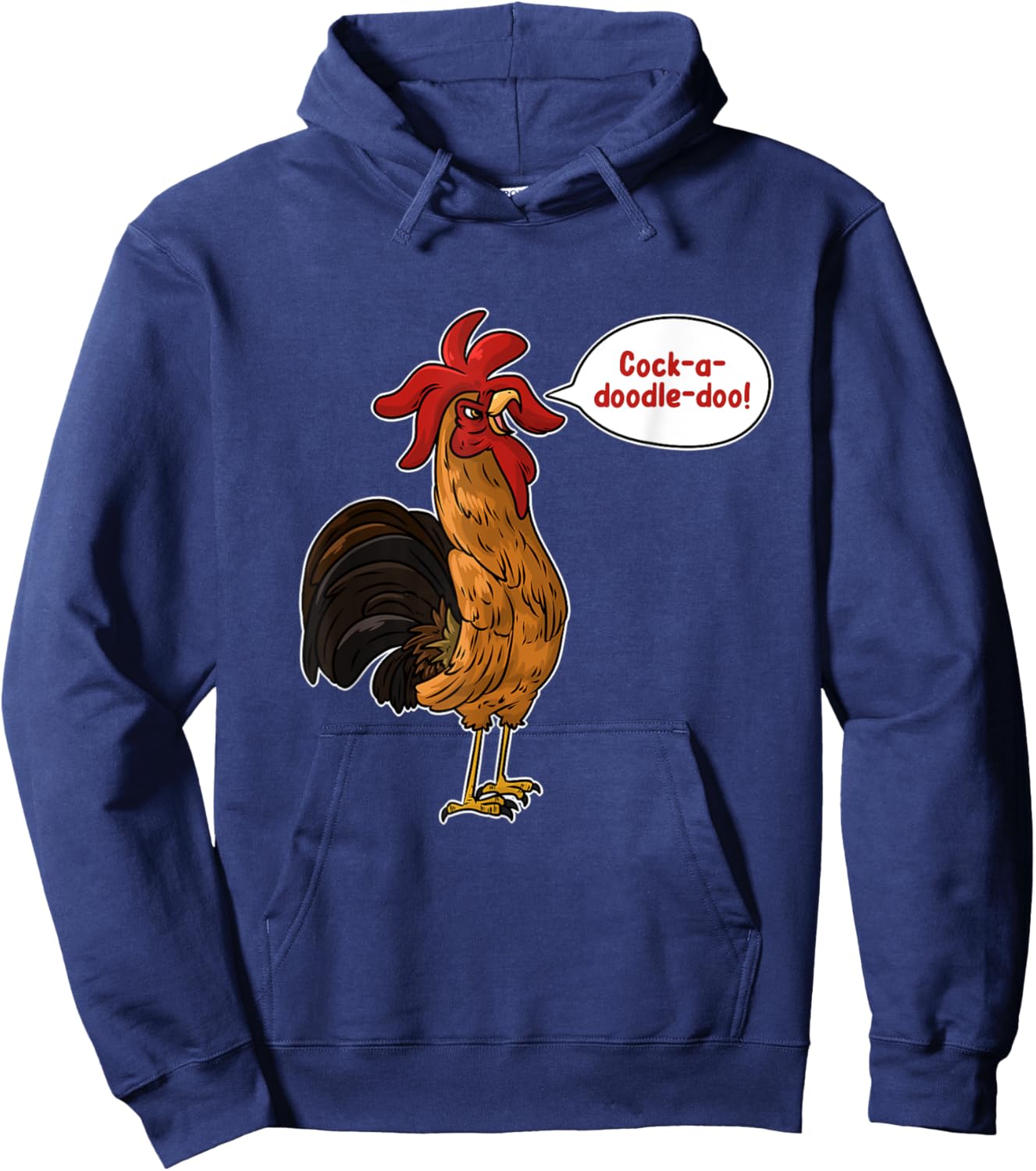 Cock-A-Doodle-Doo Chicken Hoodie - Hoodie | Navy