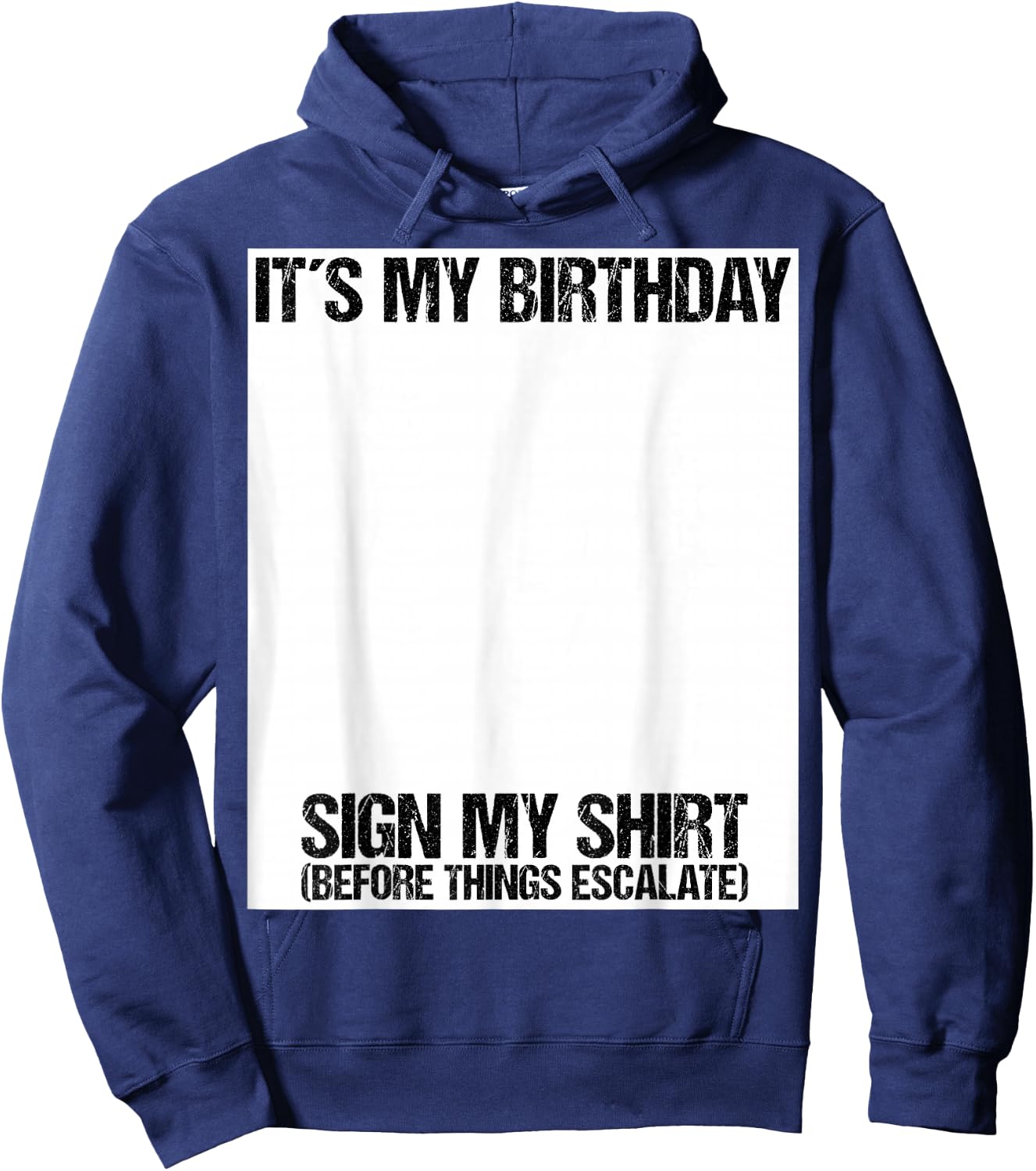 Sign my Birthday Gift Party Ice Breaker & Hoodie - Hoodie | Navy