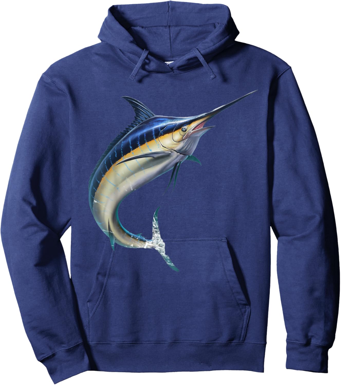 realistic Marlin fish for a lover Fishing Hoodie - Hoodie | Navy
