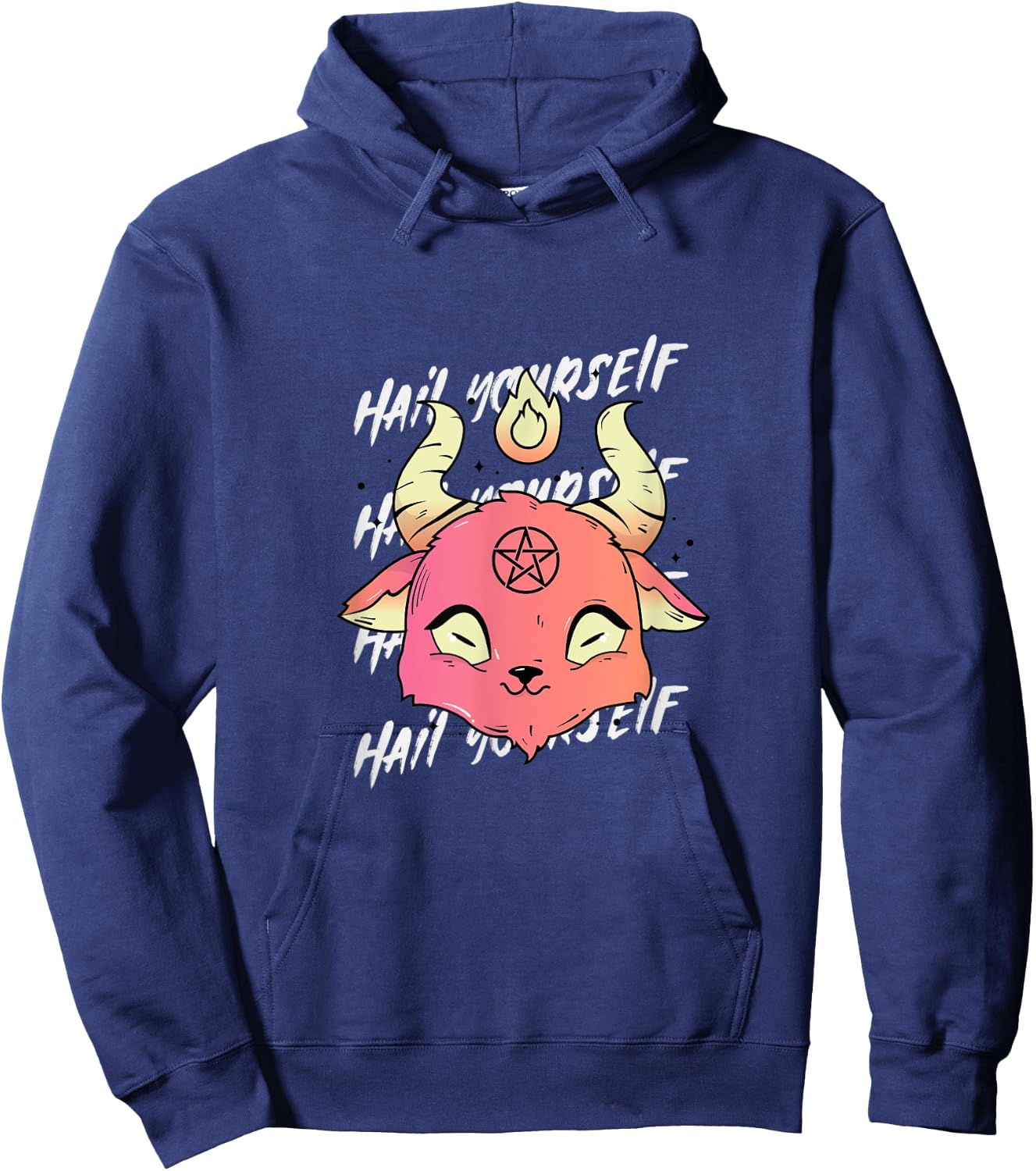 Hail Yourself Cute Demon Goat LPOTL Hoodie - Hoodie | Navy