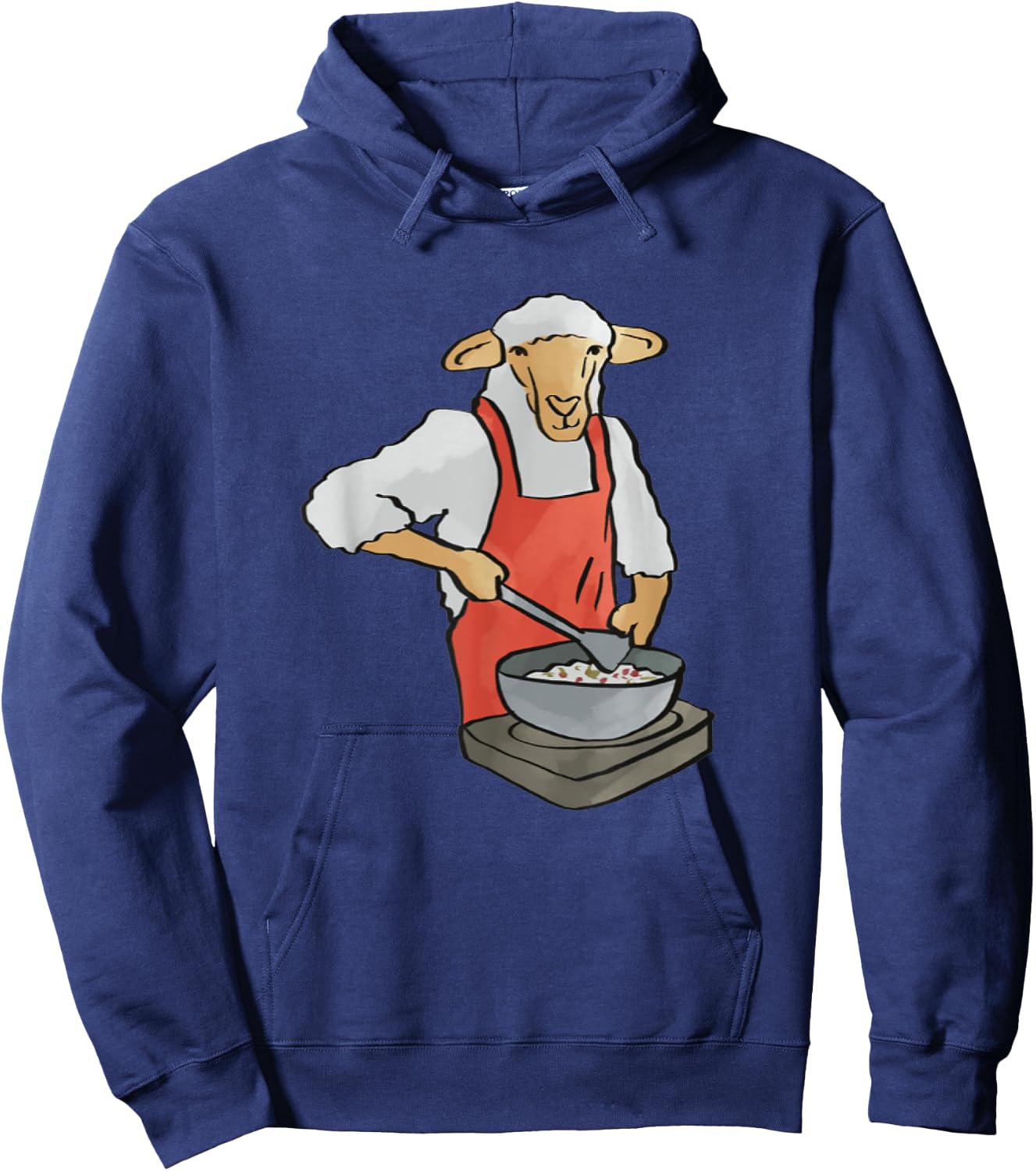 Lamb Cooking Funny Saying Cute Animal Hoodie - Hoodie | Navy