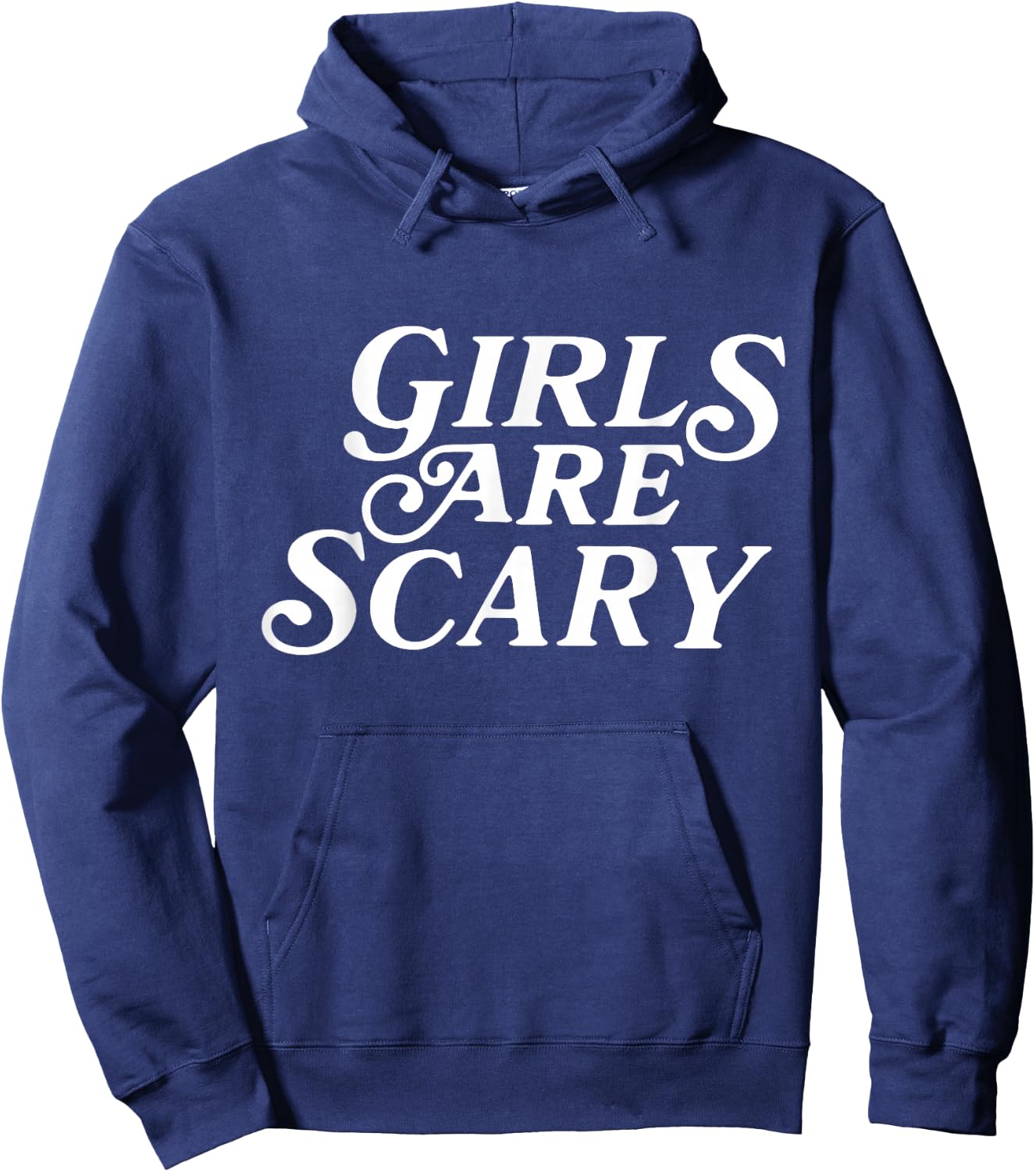 Girls Are Scary Funny Hoodie - Hoodie | Navy