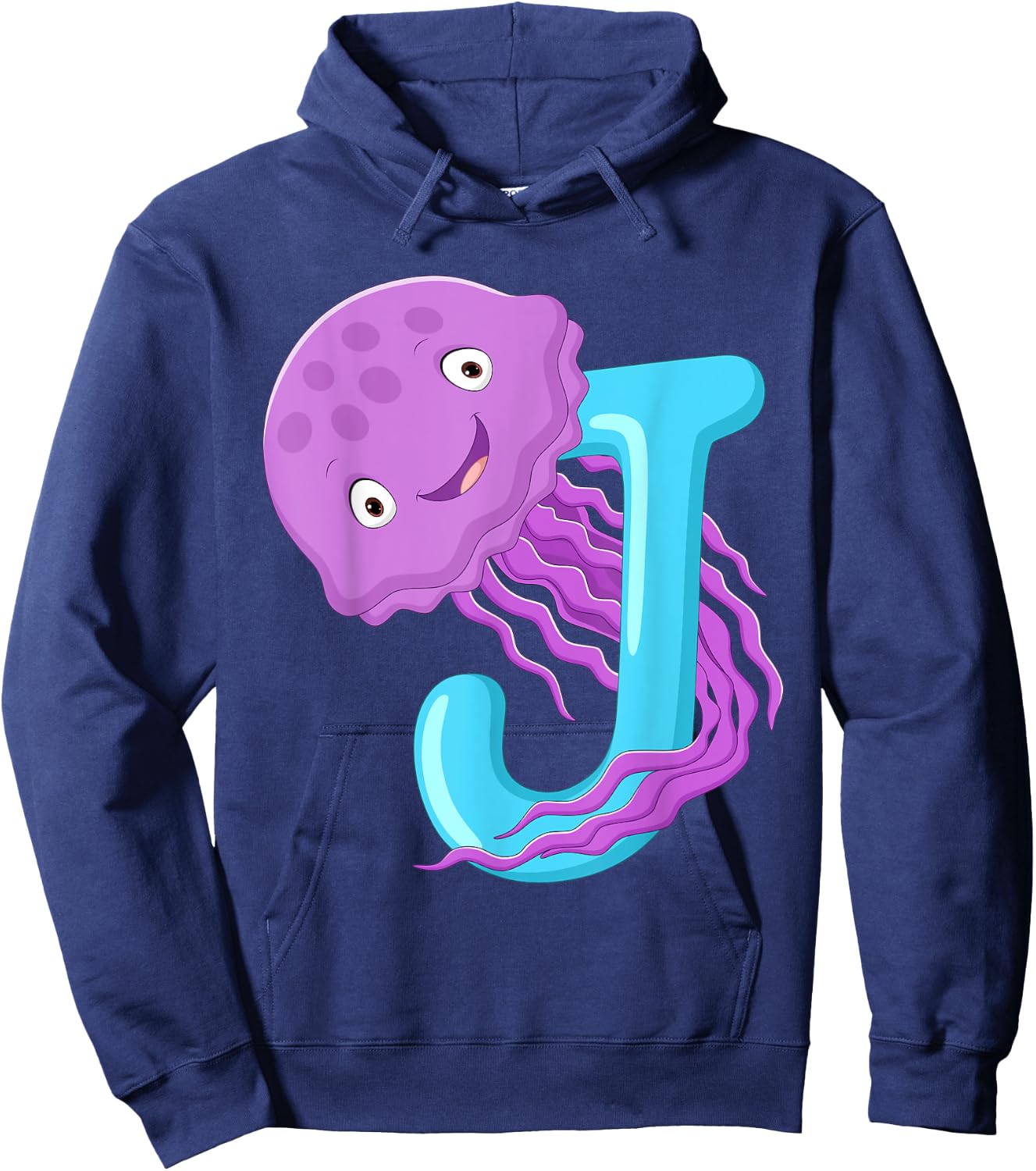 J Is For Jellyfish Sea Creatures Jellyfish Hoodie - Hoodie | Navy