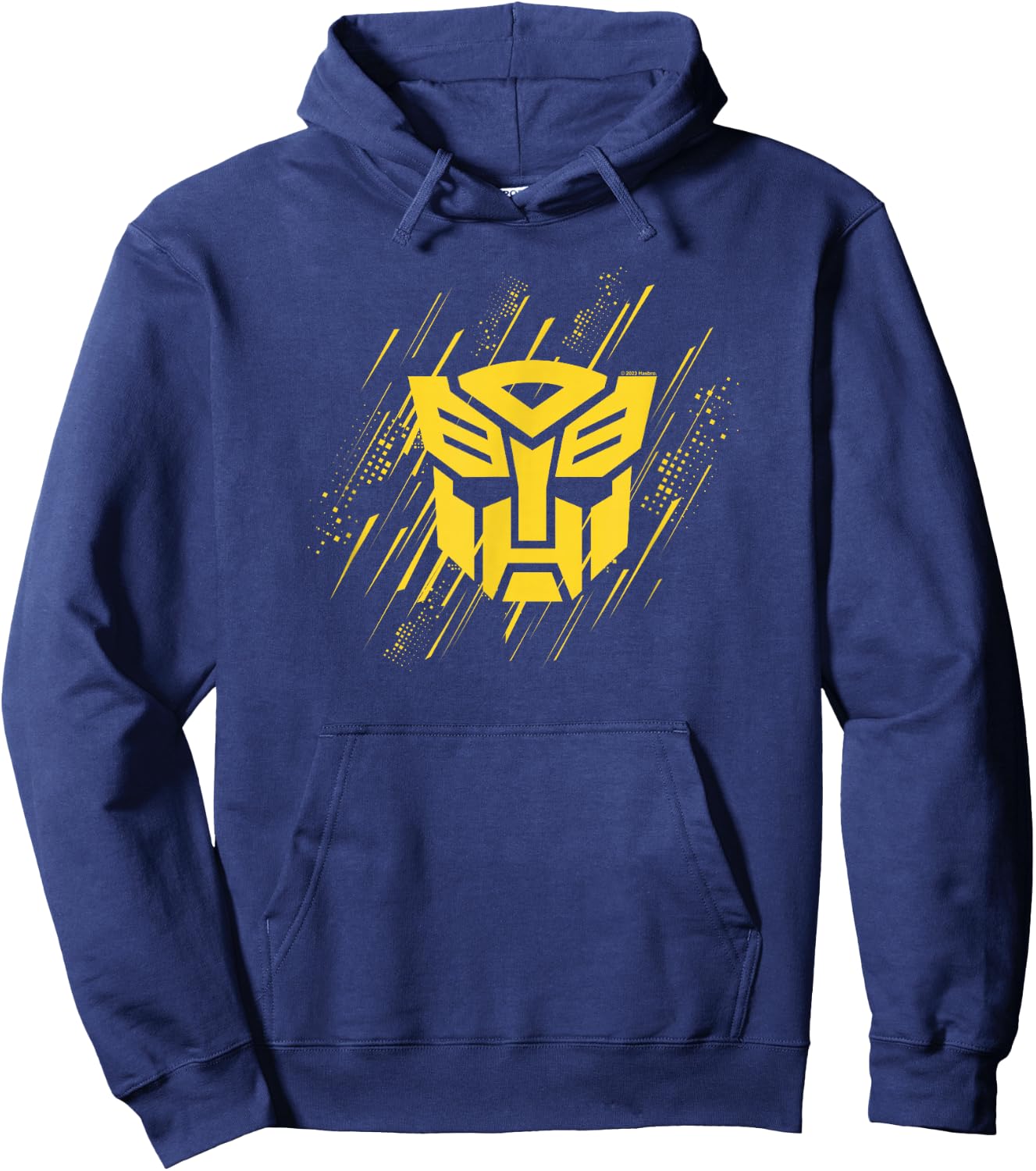 Transformers Autobots Iconic Yellow Lined Logo Hoodie - Hoodie | Navy
