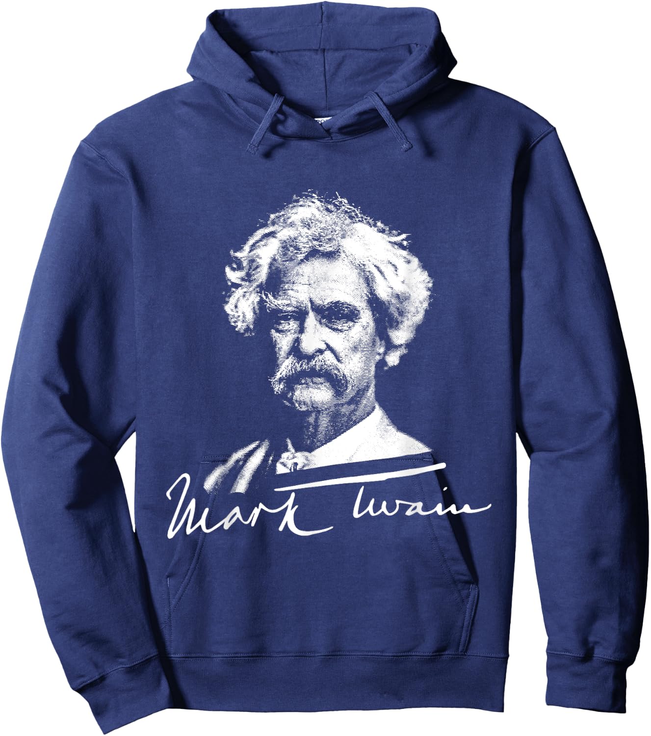 Mark Twain Old Gentleman Vintage Art Hoodie - Hoodie | Navy