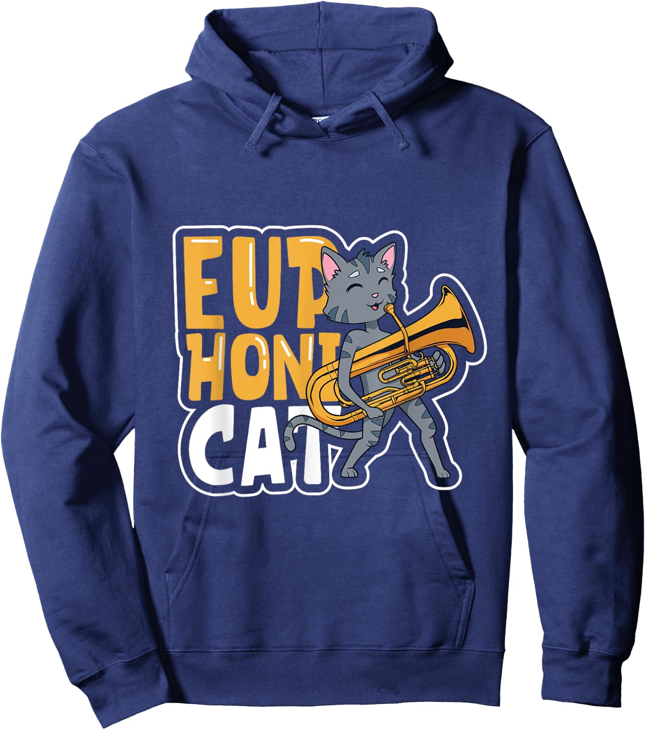 Euphonicat - Cat with euphonium Hoodie - Hoodie | Navy