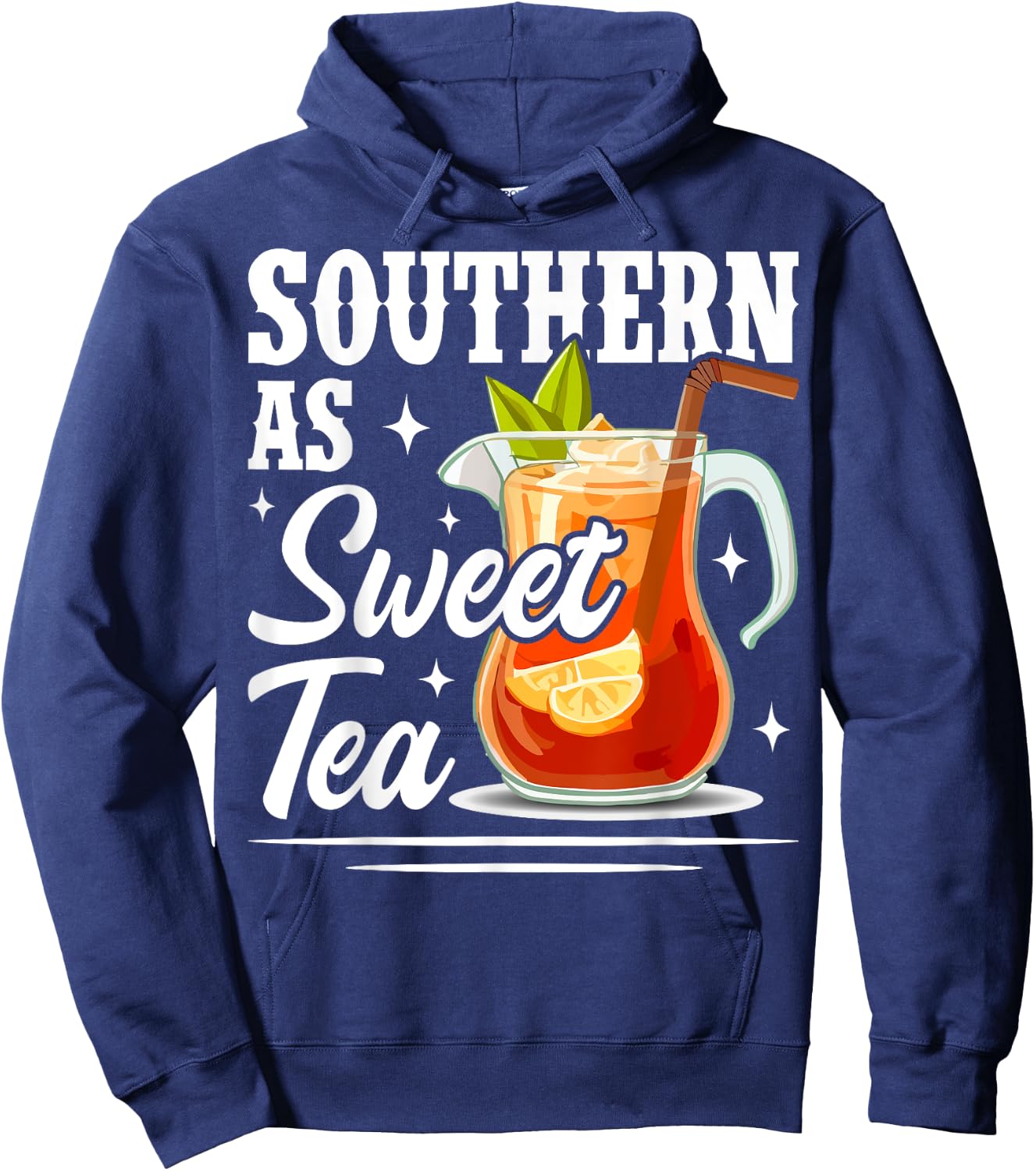 Southern As Sweet Tea Country Tea Lover Hoodie - Hoodie | Navy