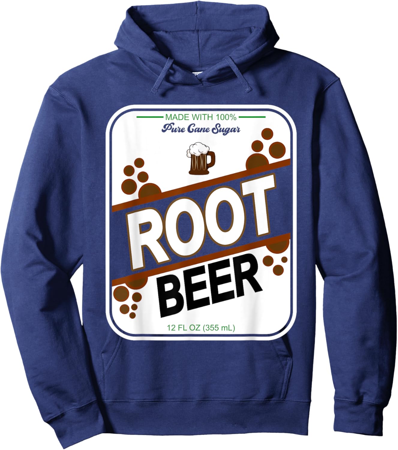 Retro Style ROOT BEER Costume Halloween Hoodie - Hoodie | Navy