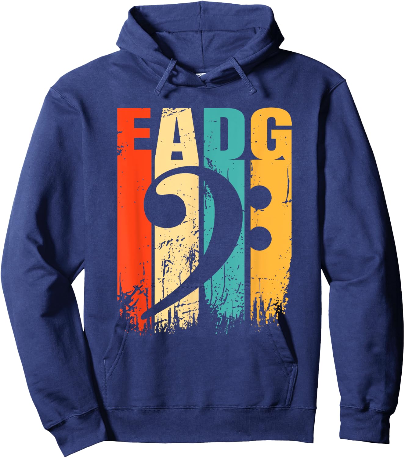 Retro Bass EADG Bass Key Bassist Hoodie - Hoodie | Navy